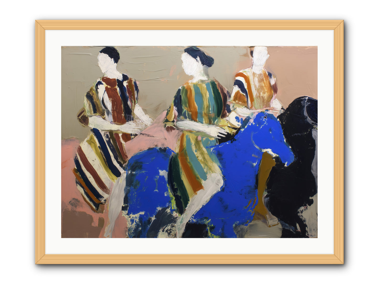 Folded Dawn -- Framed Print - Natural 32x24