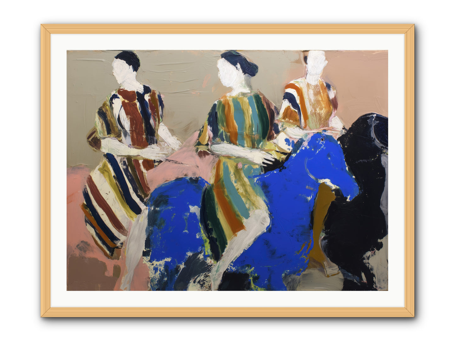 Folded Dawn -- Framed Print - Natural 40x30