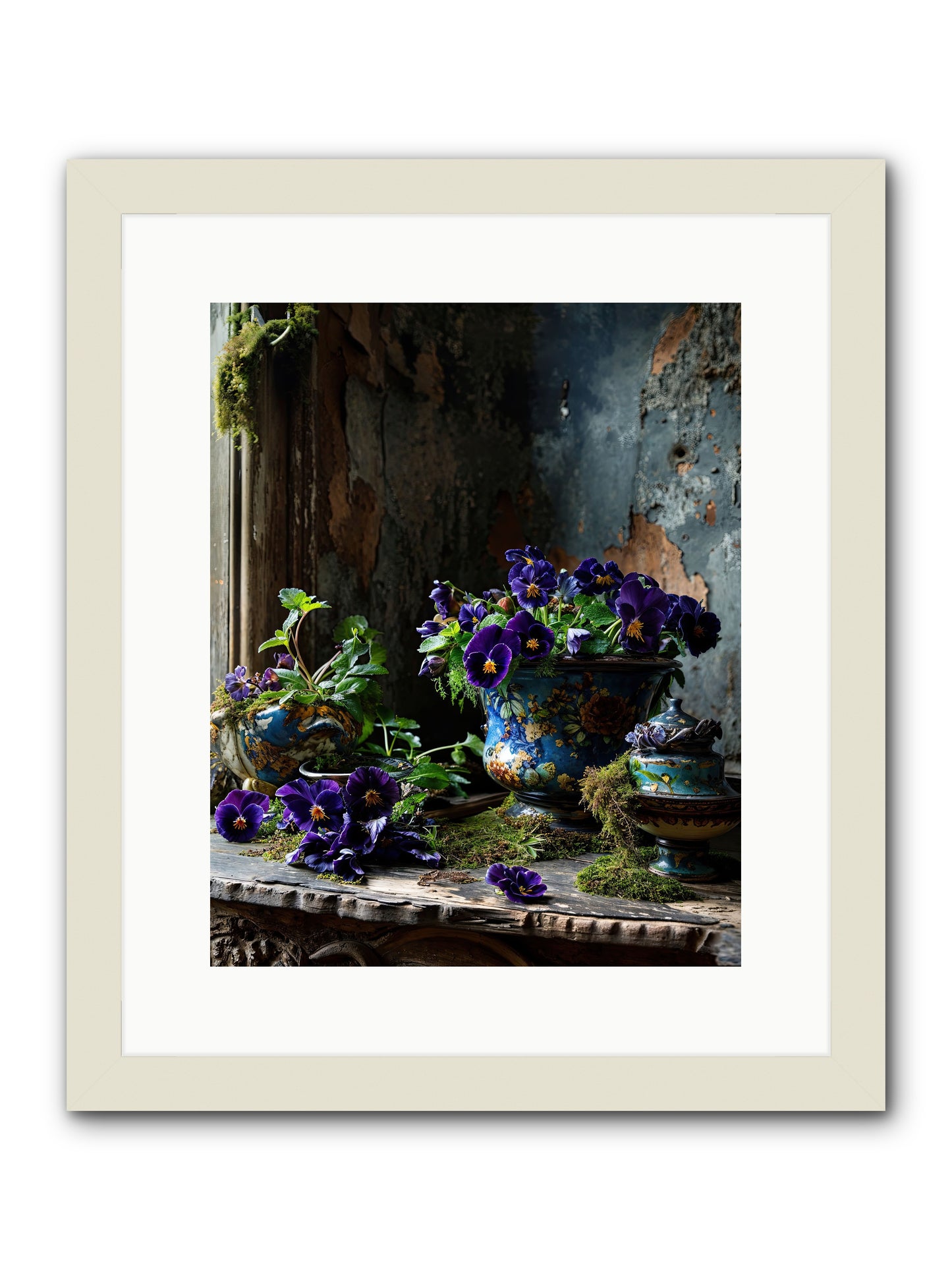 Folly's Fare -- Framed Print - White 12x15
