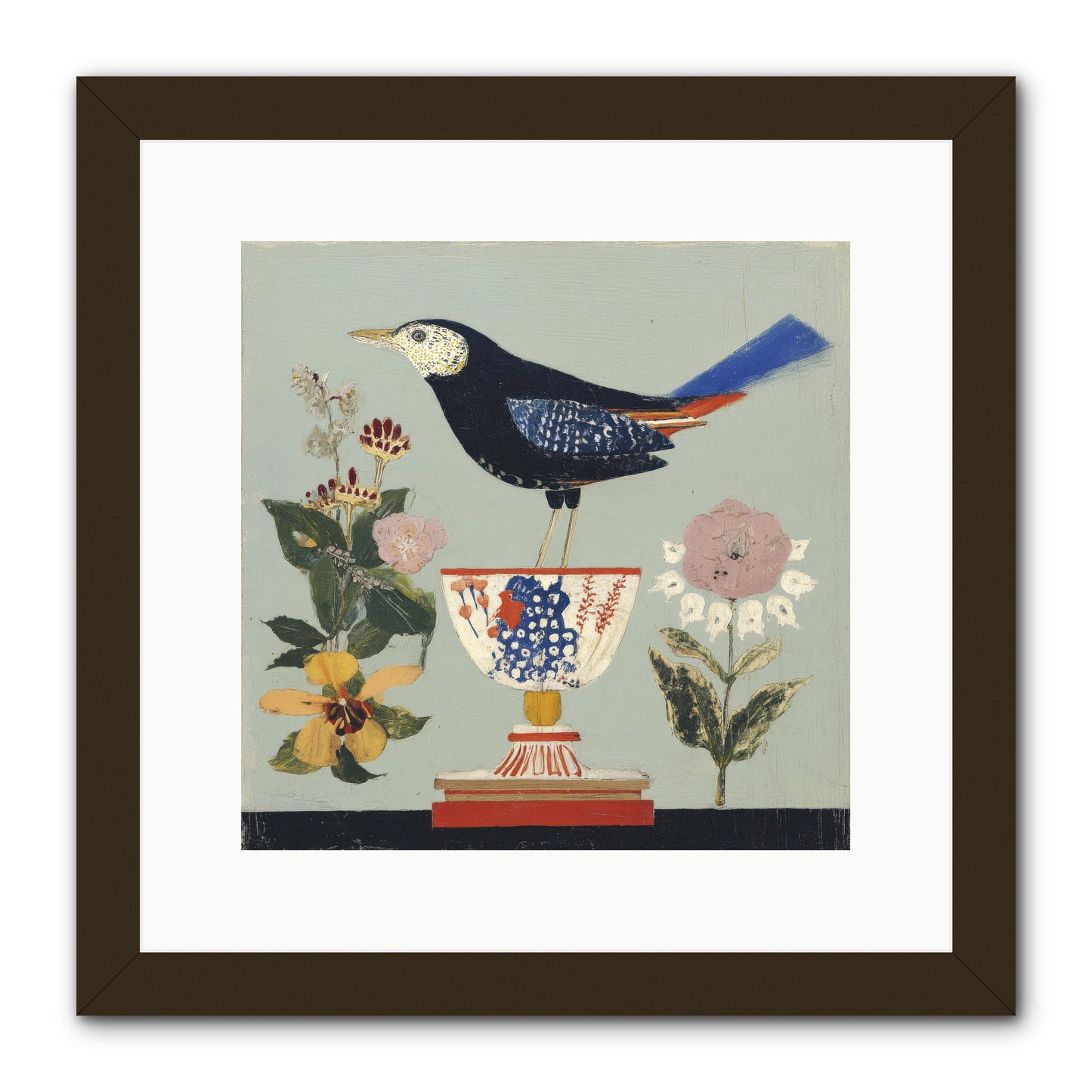 Footnotes from a Faded Ballroom -- Framed Print - Black 12x12