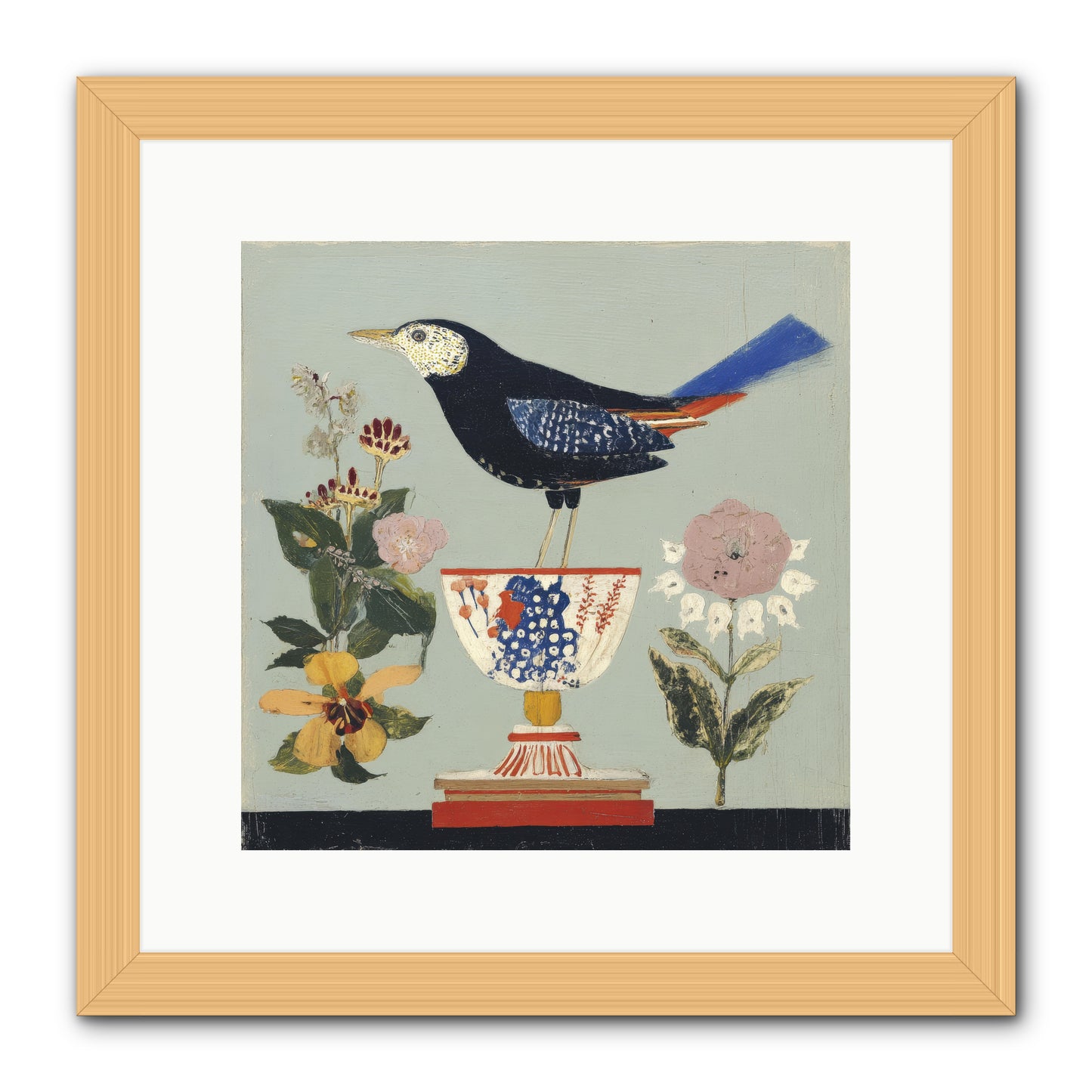 Footnotes from a Faded Ballroom -- Framed Print - Natural 12x12
