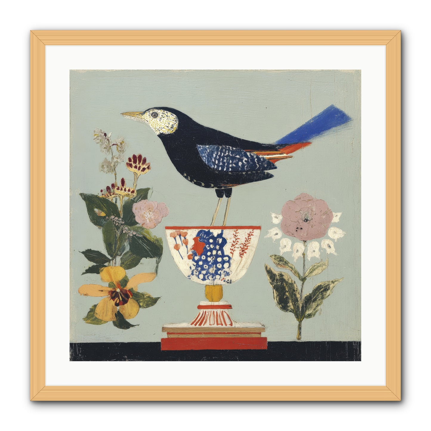 Footnotes from a Faded Ballroom -- Framed Print - Natural 24x24