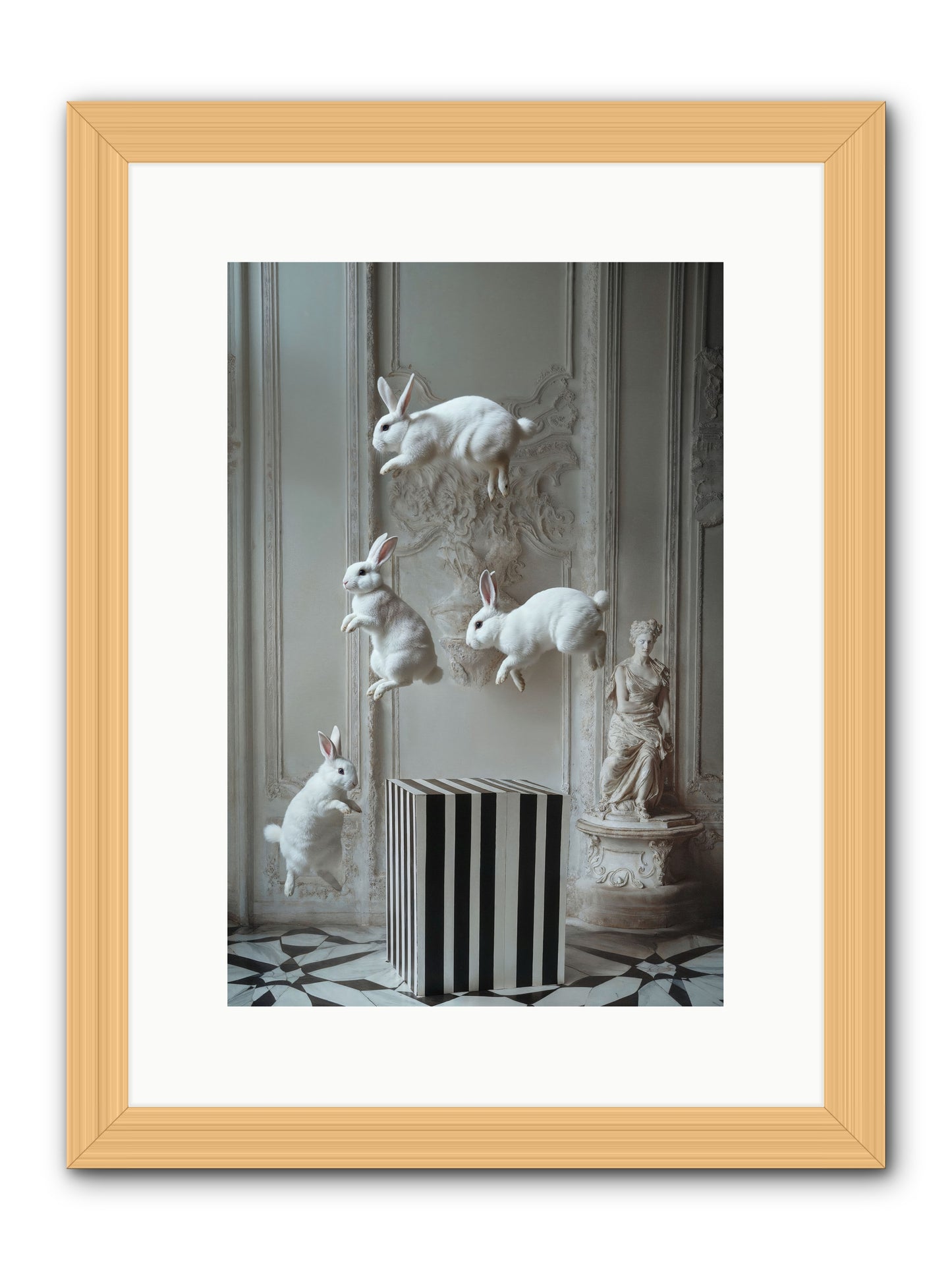 Footprints In The Sky -- Framed Print - Natural 10x15
