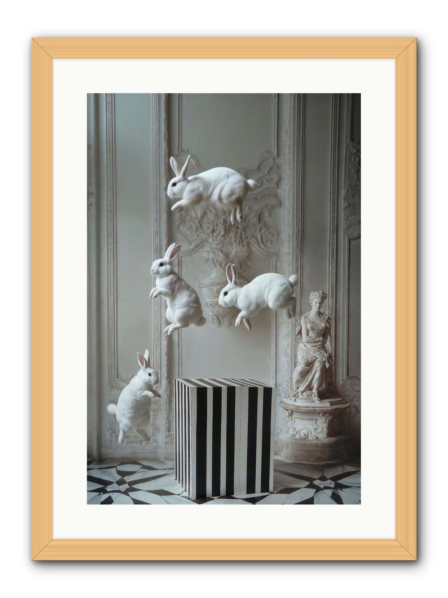 Footprints In The Sky -- Framed Print - Natural 16x24