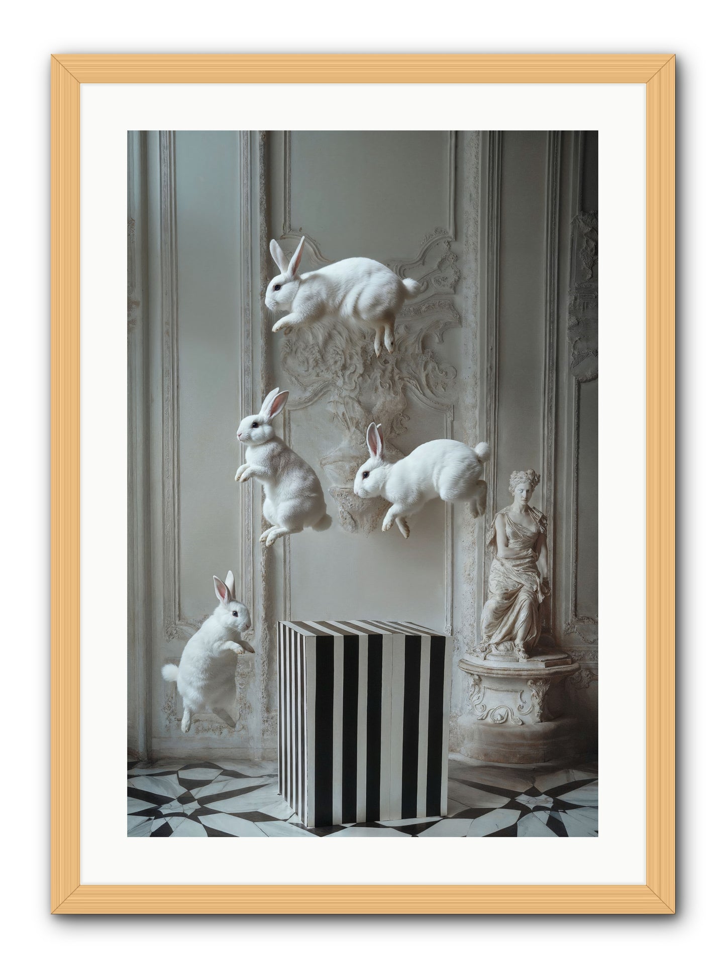 Footprints In The Sky -- Framed Print - Natural 20x30