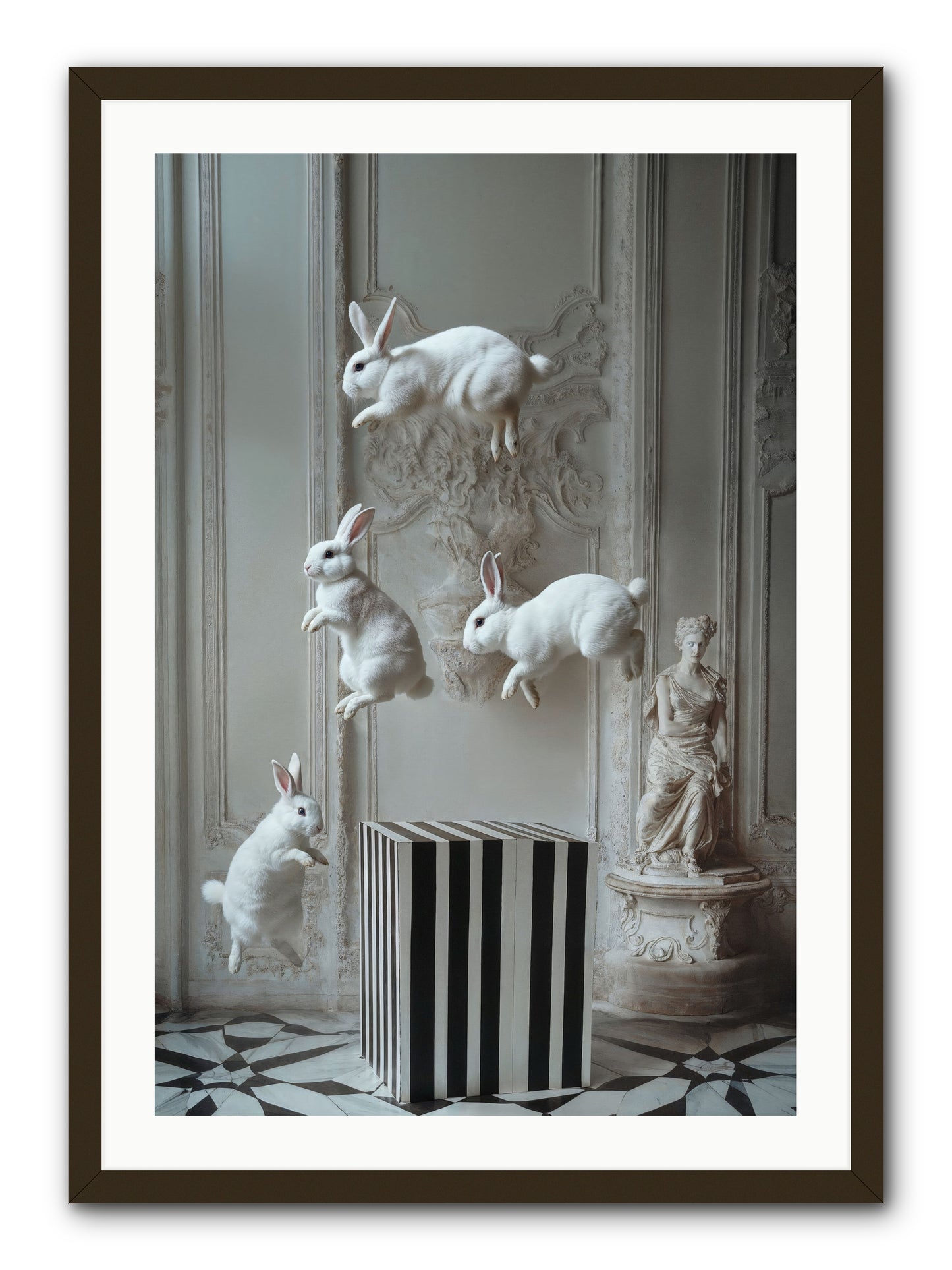 Footprints In The Sky -- Framed Print - Black 24x36