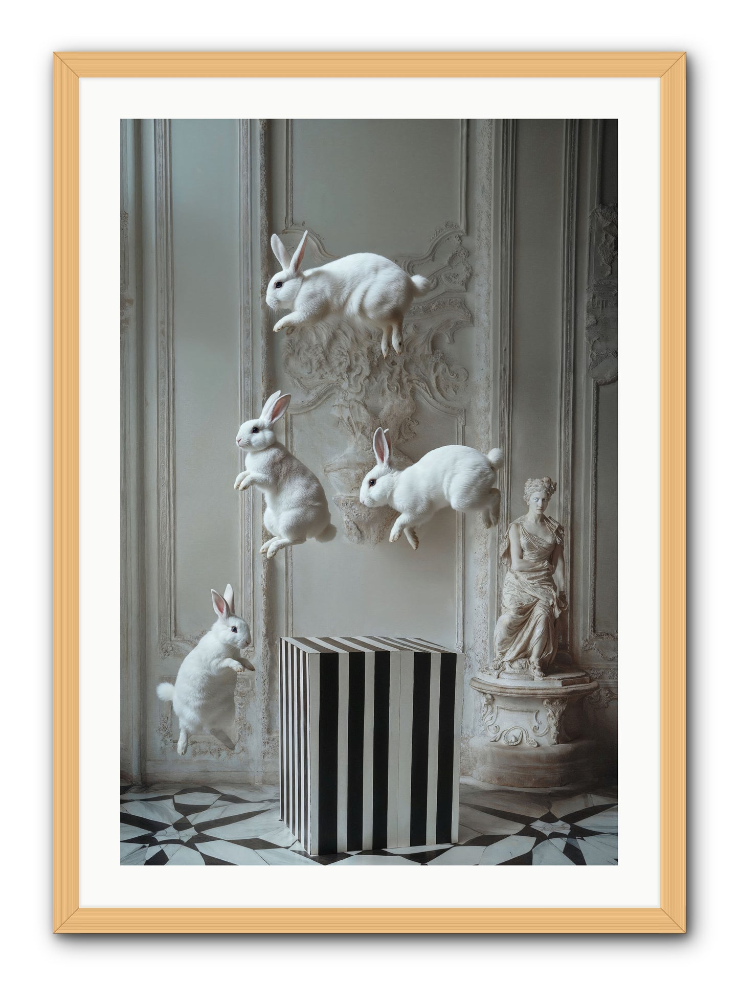 Footprints In The Sky -- Framed Print - Natural 24x36