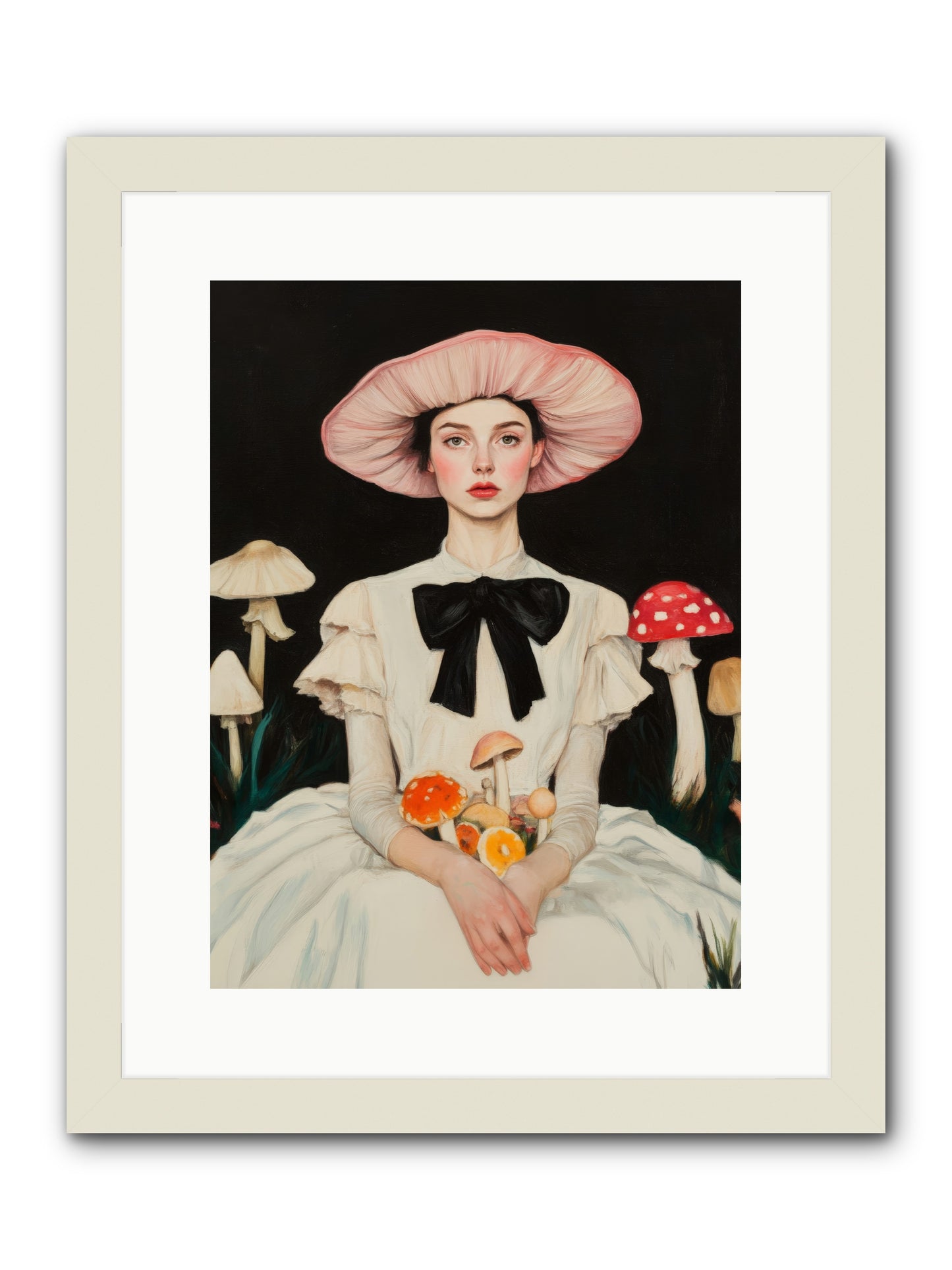 Forest Floor QueenRez2 -- Framed Print - White 12x16