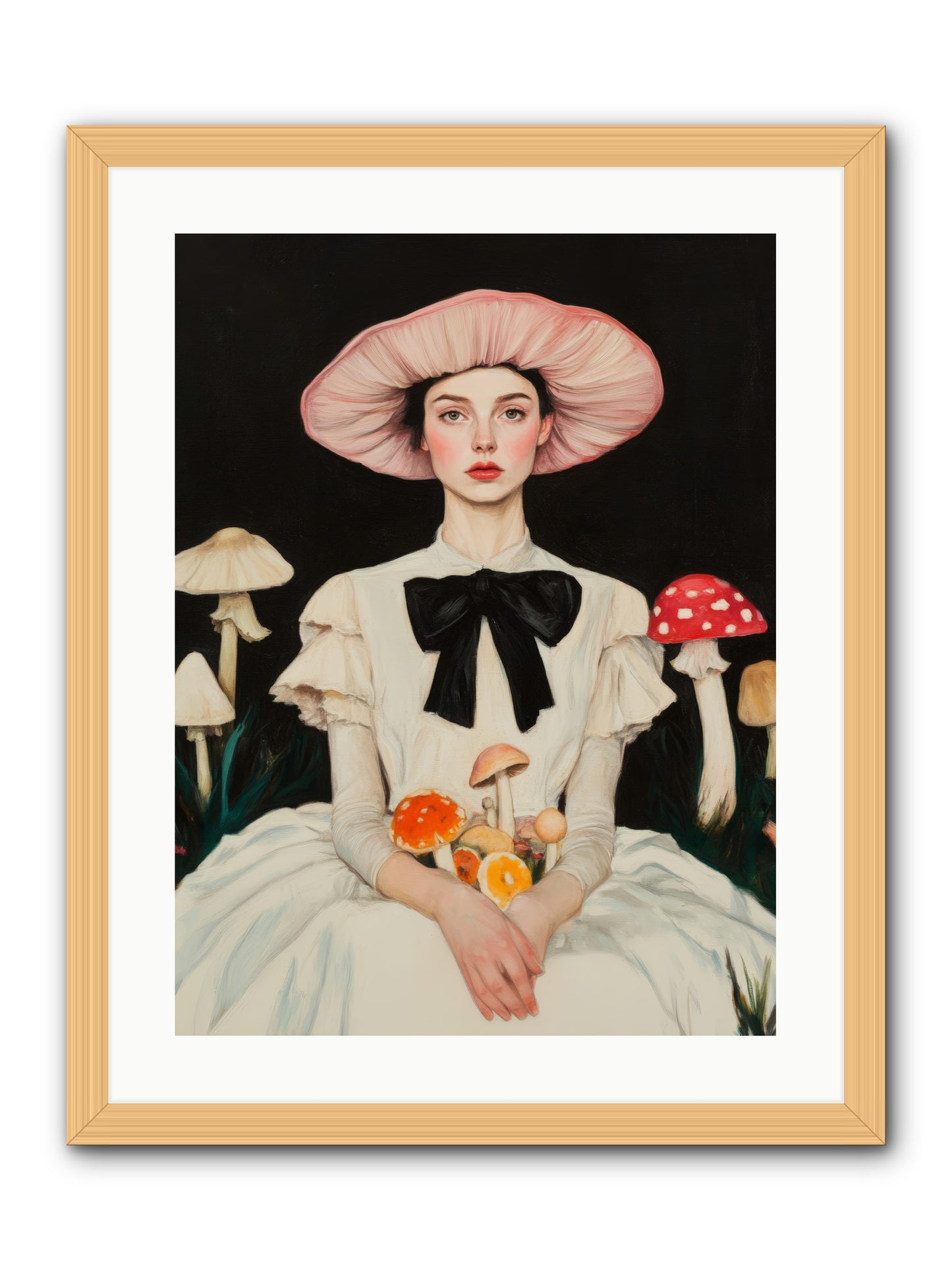 Forest Floor QueenRez2 -- Framed Print - Natural 18x24