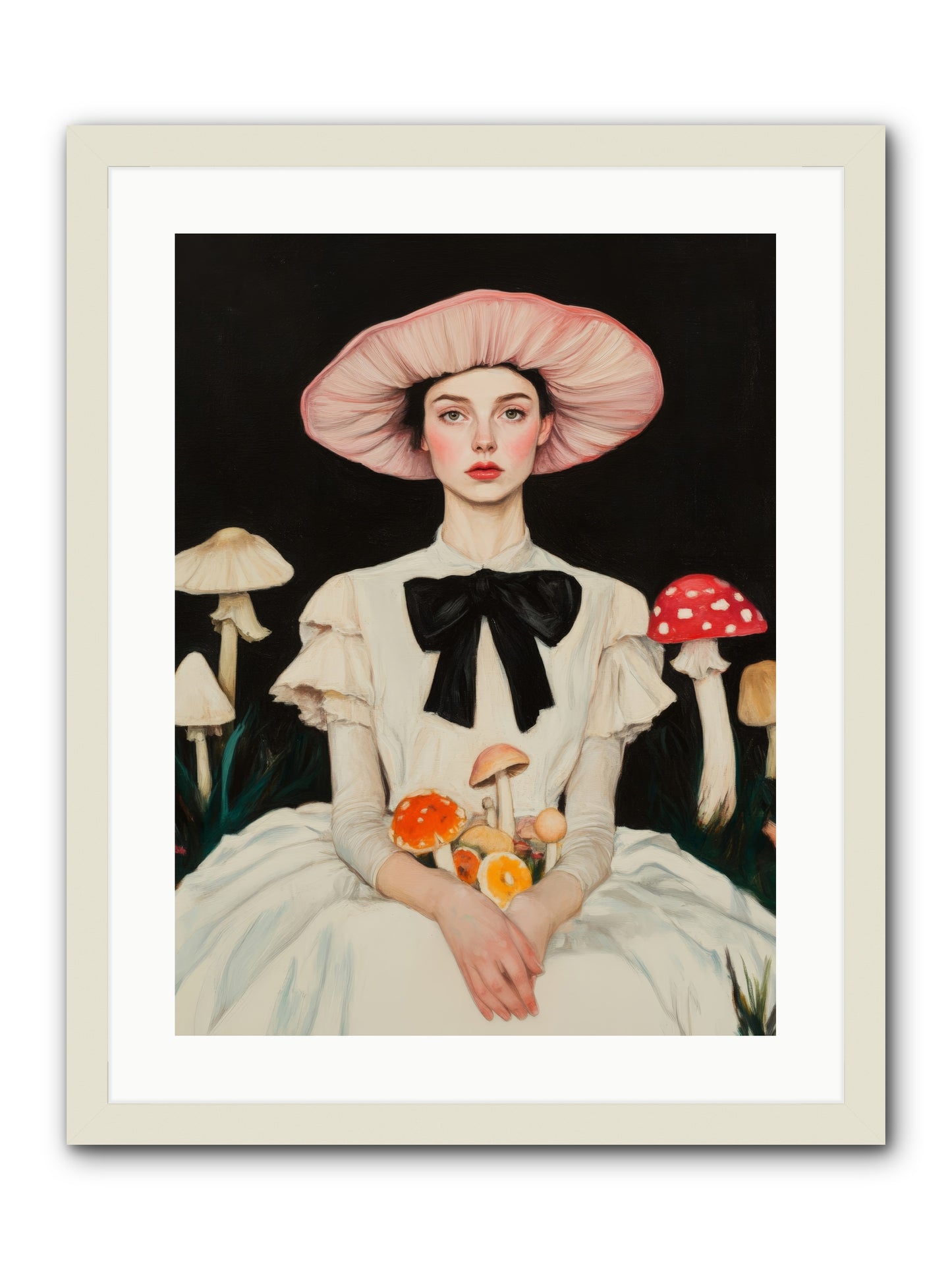 Forest Floor QueenRez2 -- Framed Print - White 18x24