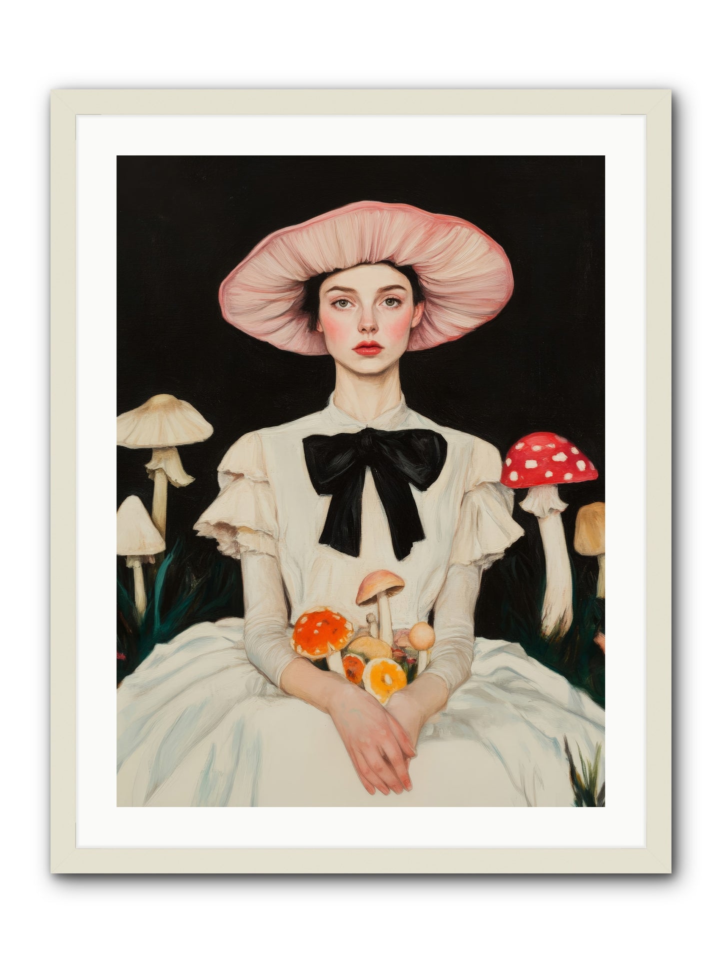 Forest Floor QueenRez2 -- Framed Print - White 24x32