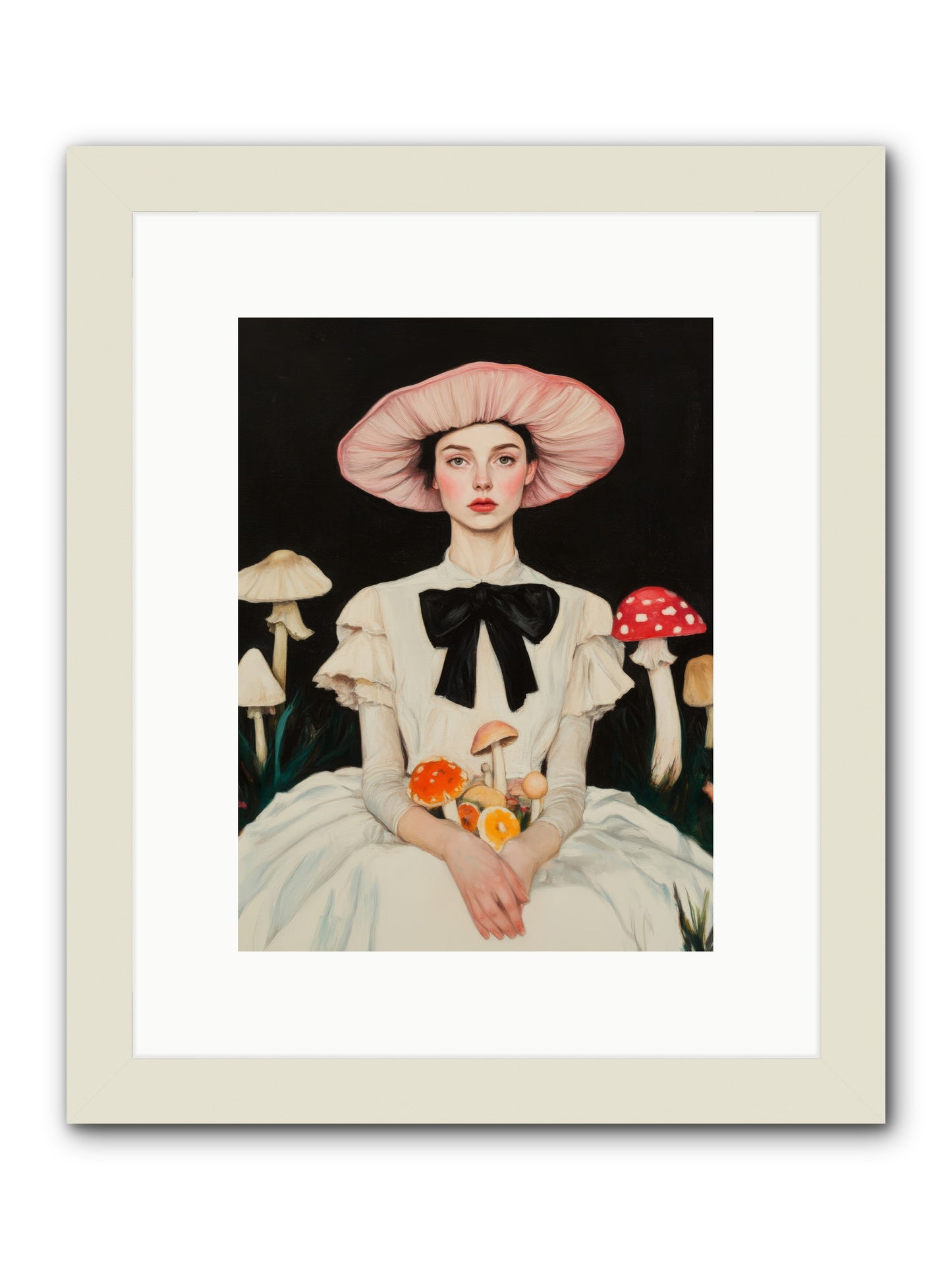 Forest Floor QueenRez2 -- Framed Print - White 9x12