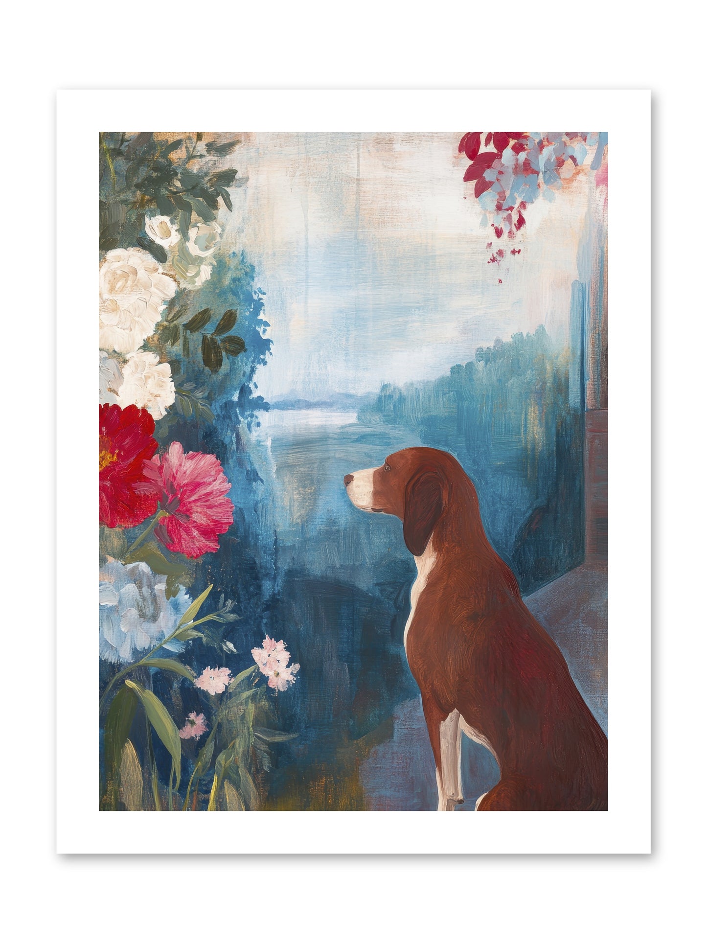 Forest Path Companion -- Paper Print 12x16