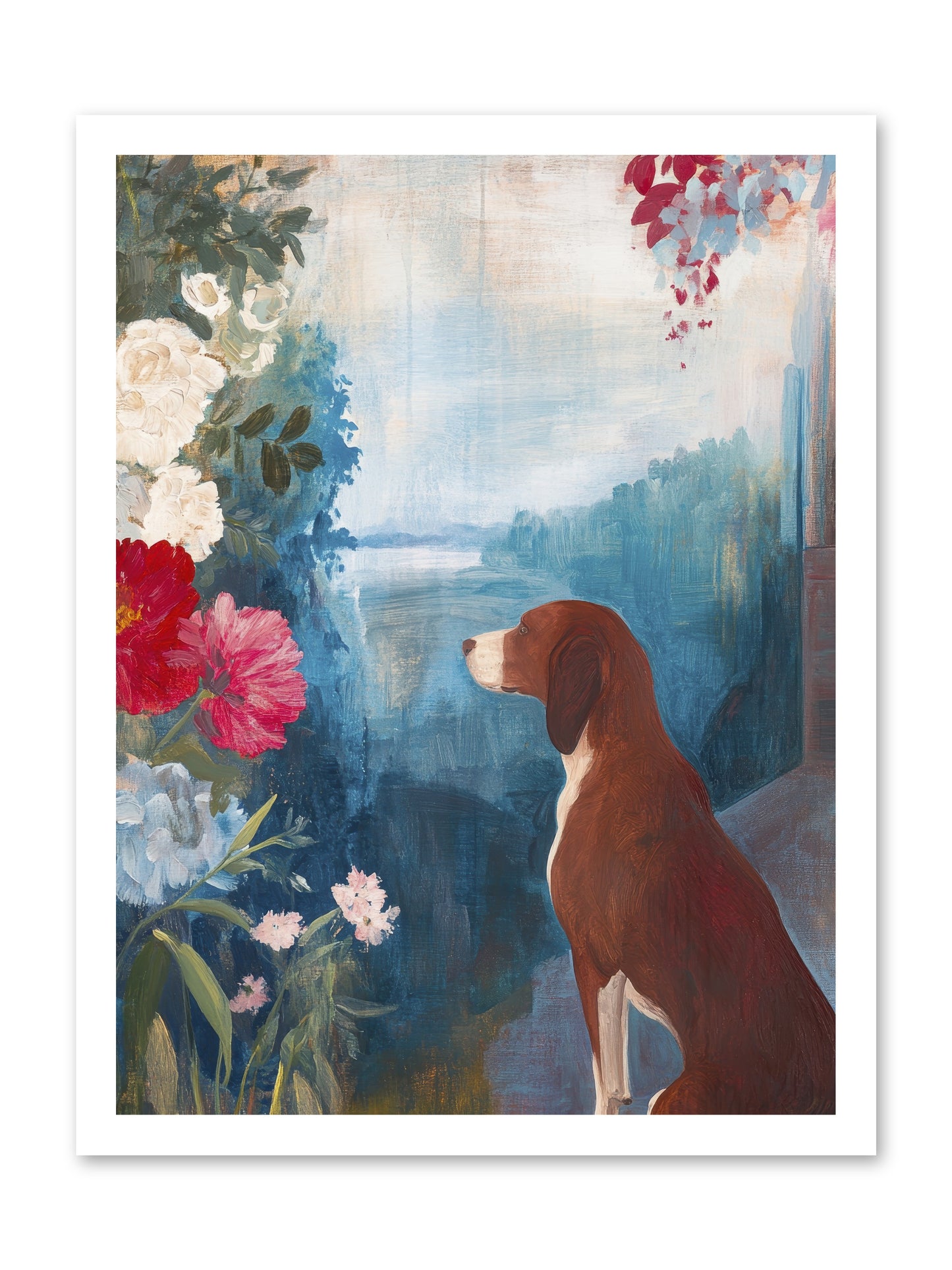 Forest Path Companion -- Loose Canvas Print 18x24
