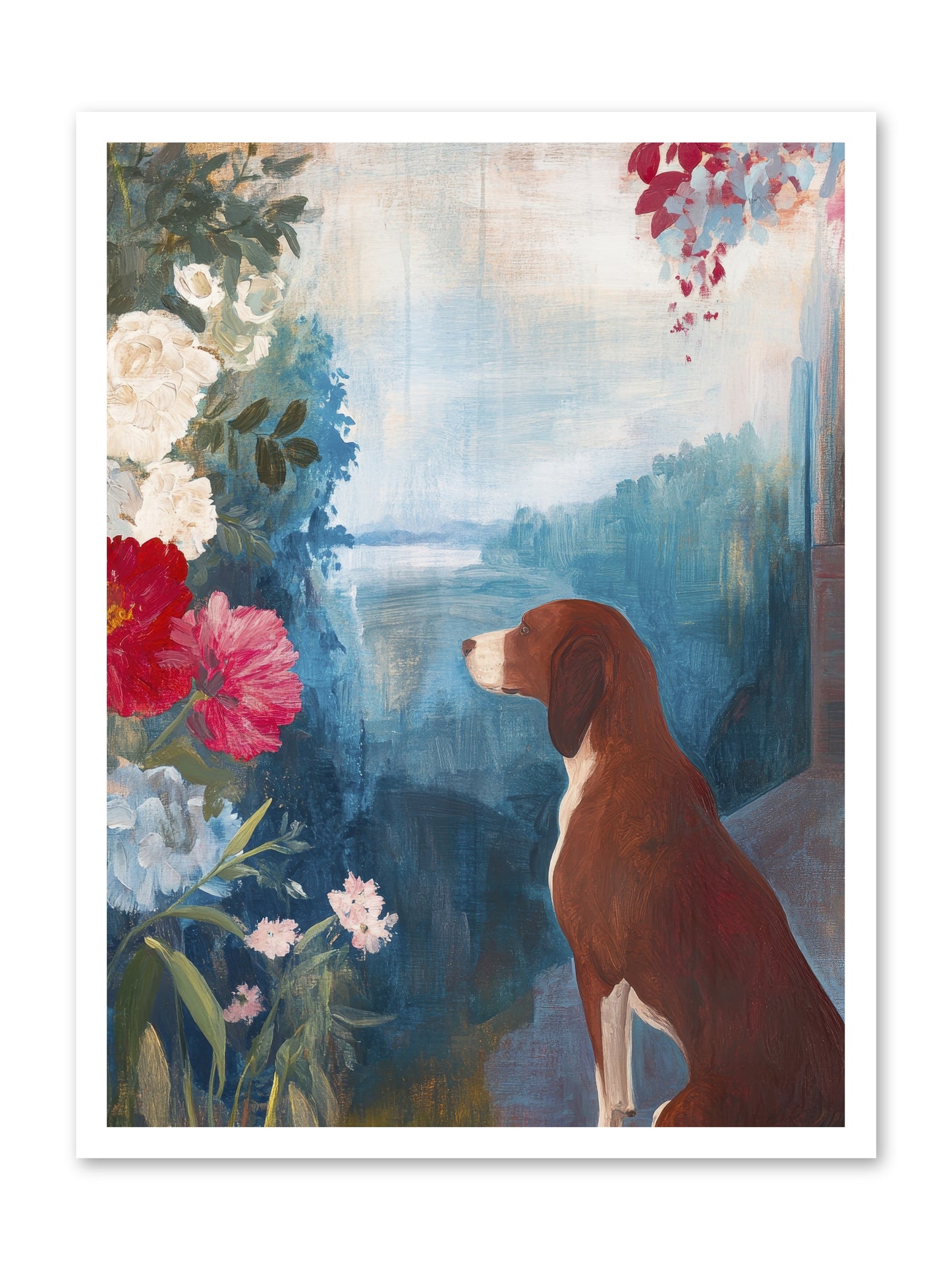 Forest Path Companion -- Loose Canvas Print 24x32
