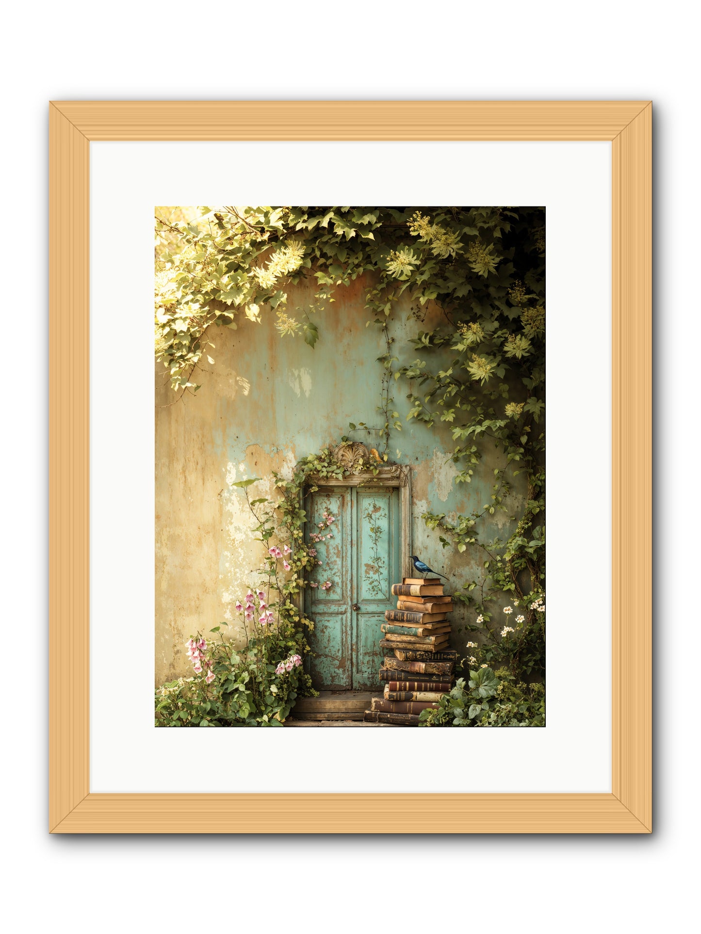 Forgotten Folios -- Framed Print - Natural 12x16