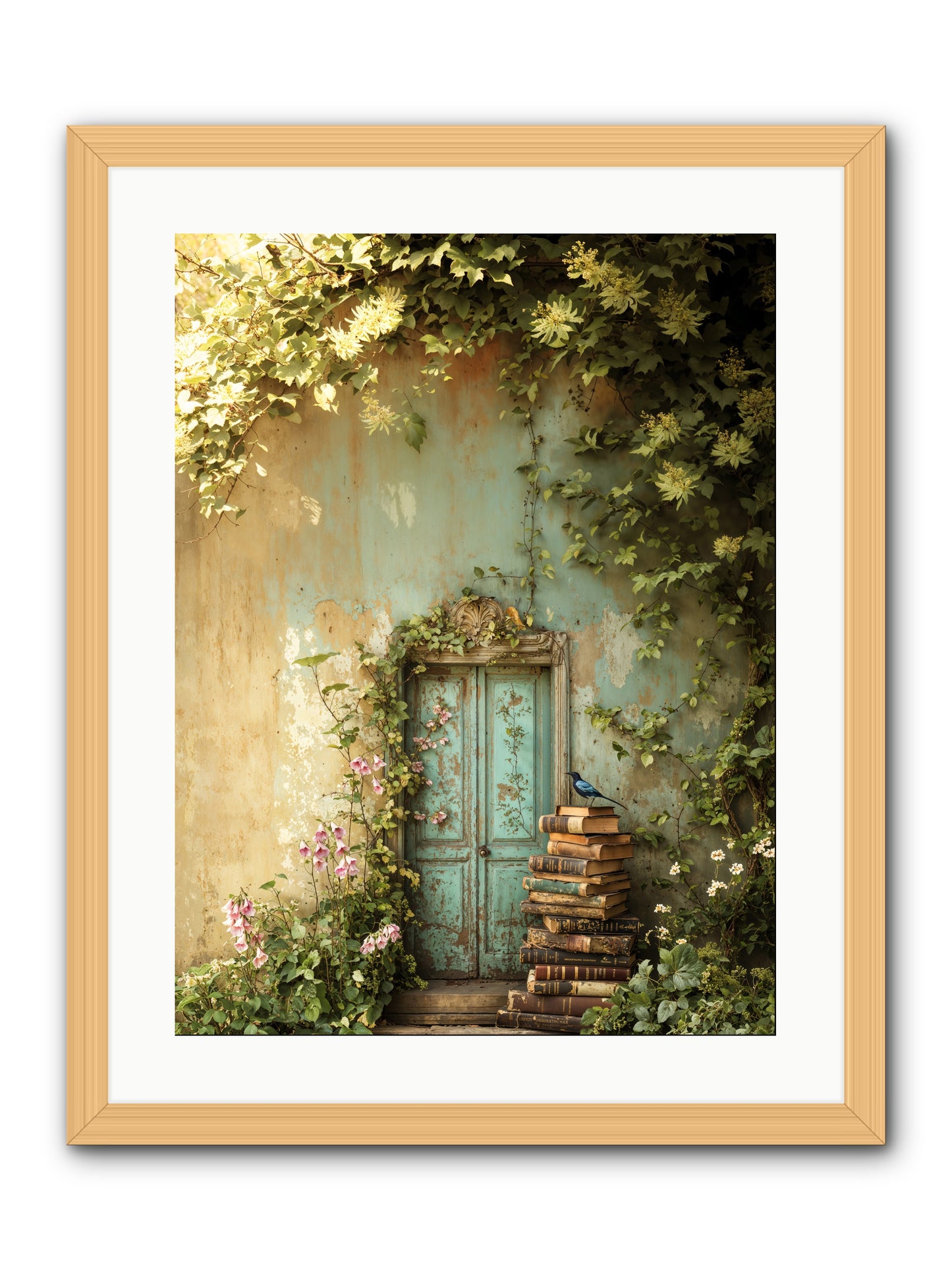 Forgotten Folios -- Framed Print - Natural 18x24