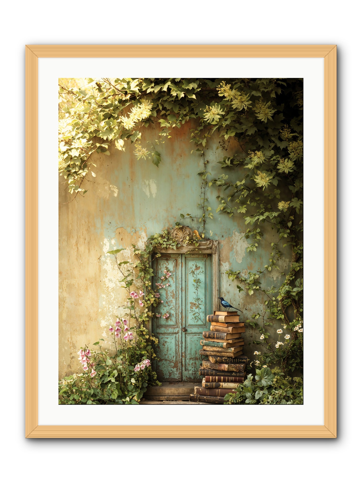 Forgotten Folios -- Framed Print - Natural 24x32