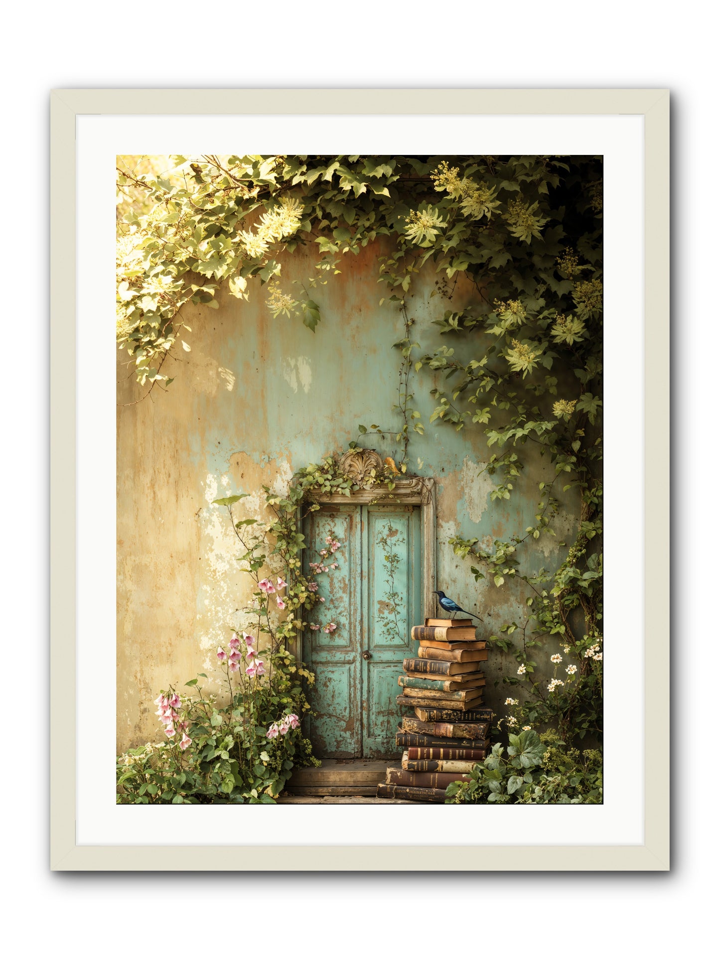 Forgotten Folios -- Framed Print - White 24x32