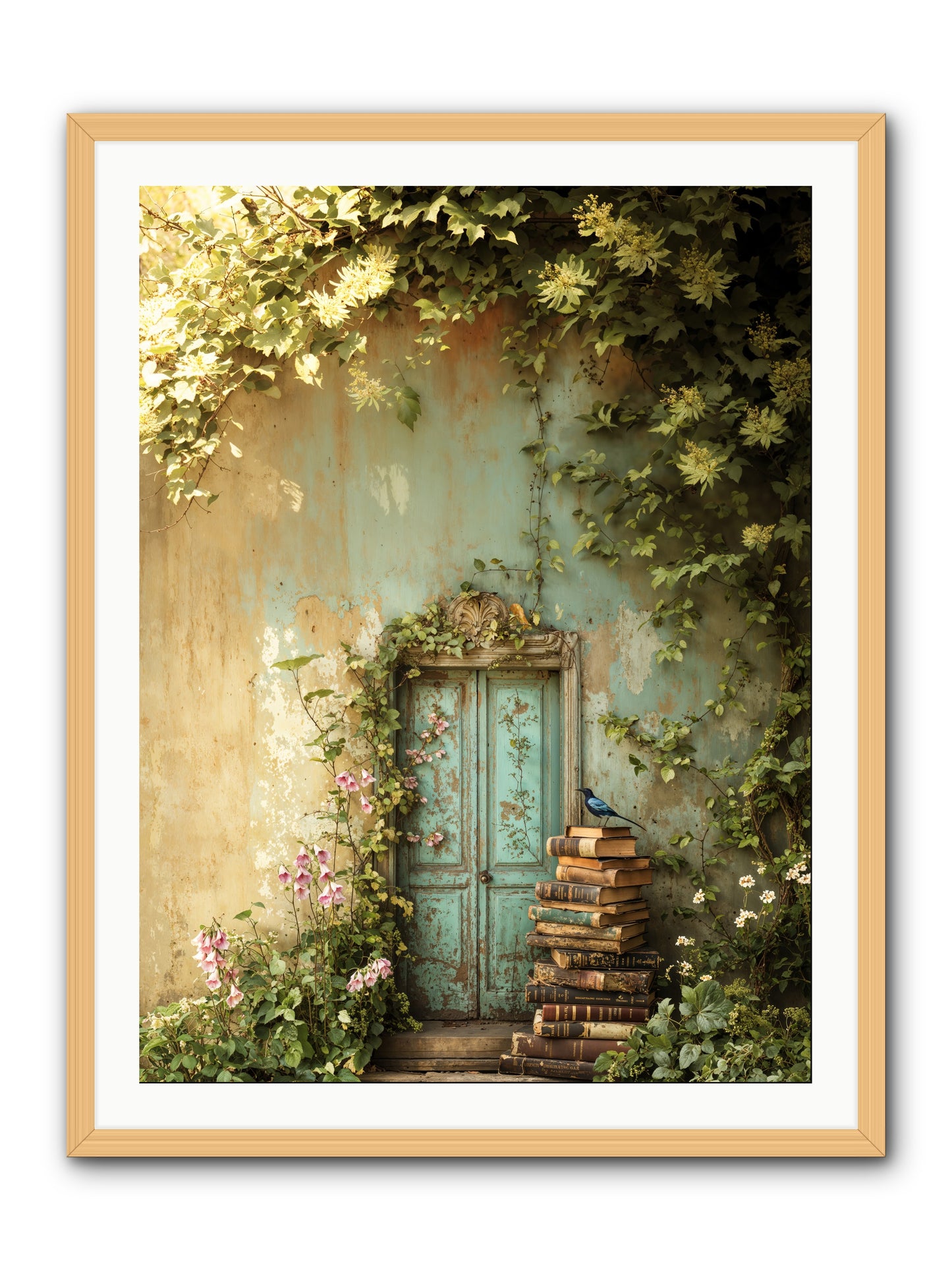Forgotten Folios -- Framed Print - Natural 30x40