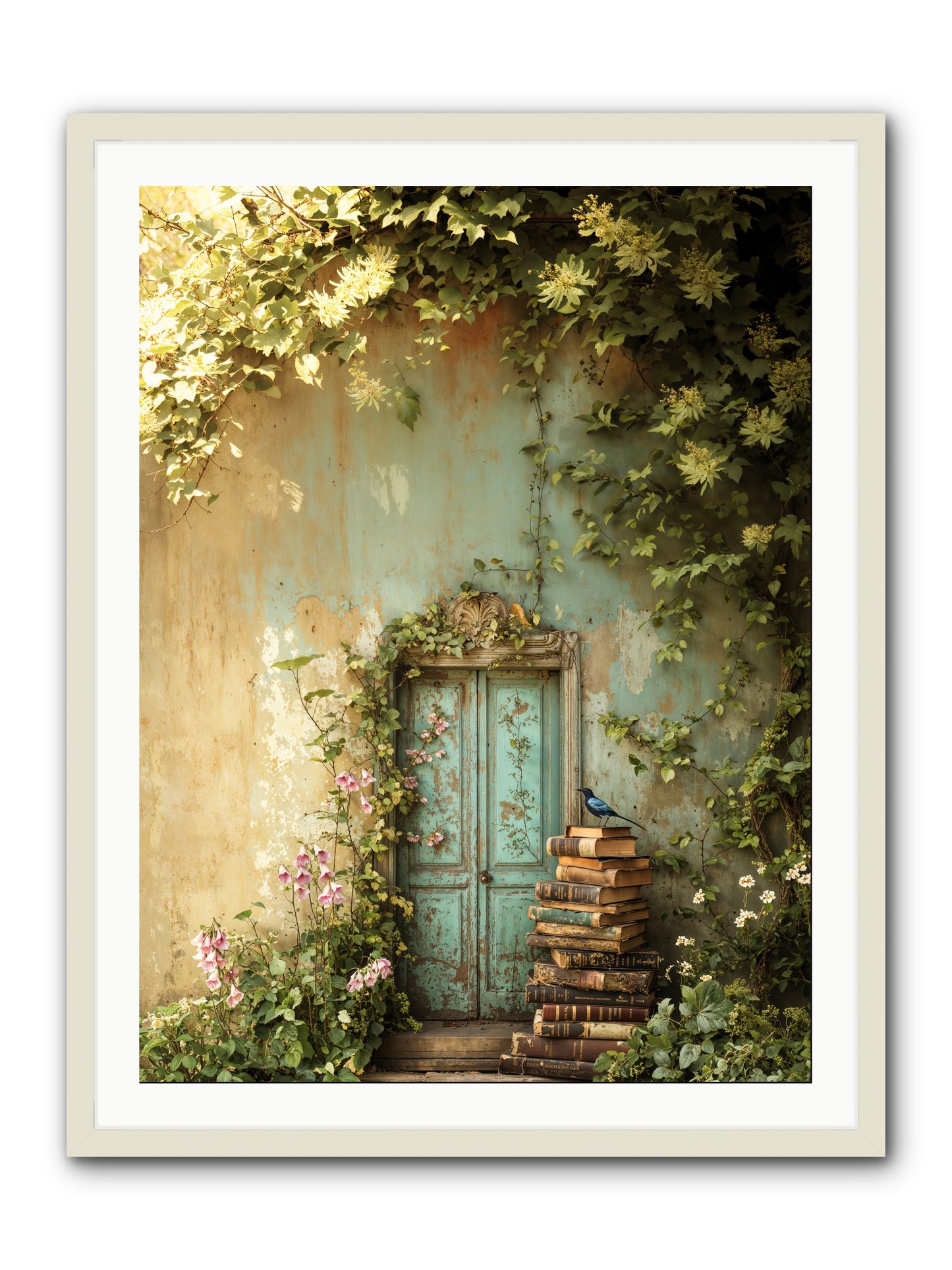 Forgotten Folios -- Framed Print - White 30x40