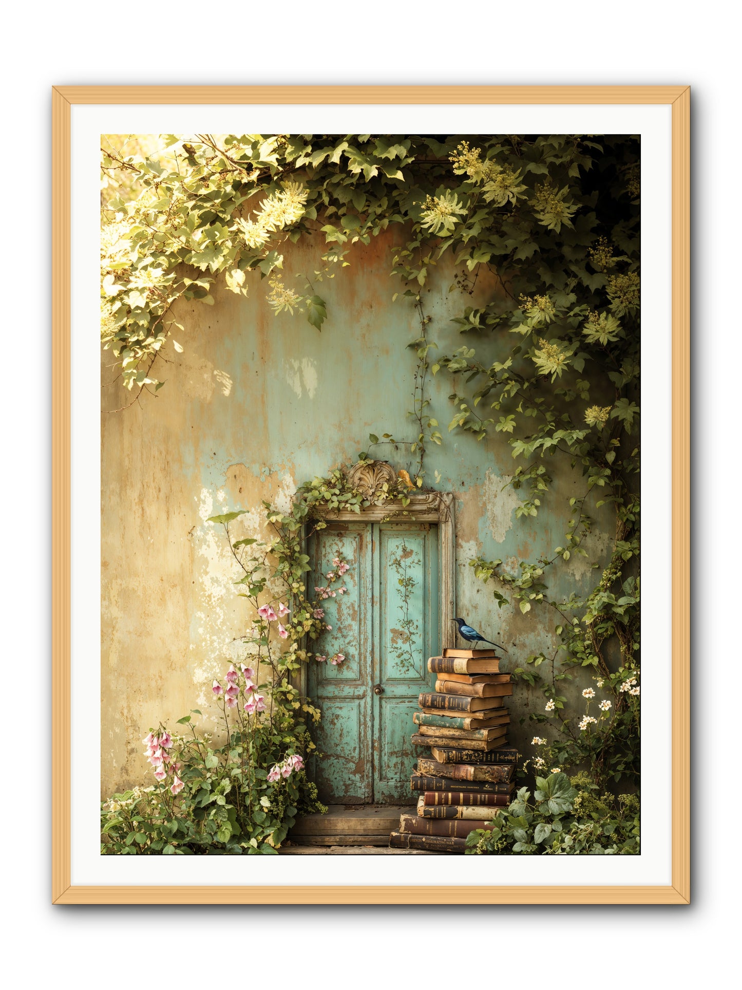 Forgotten Folios -- Framed Print - Natural 36x48
