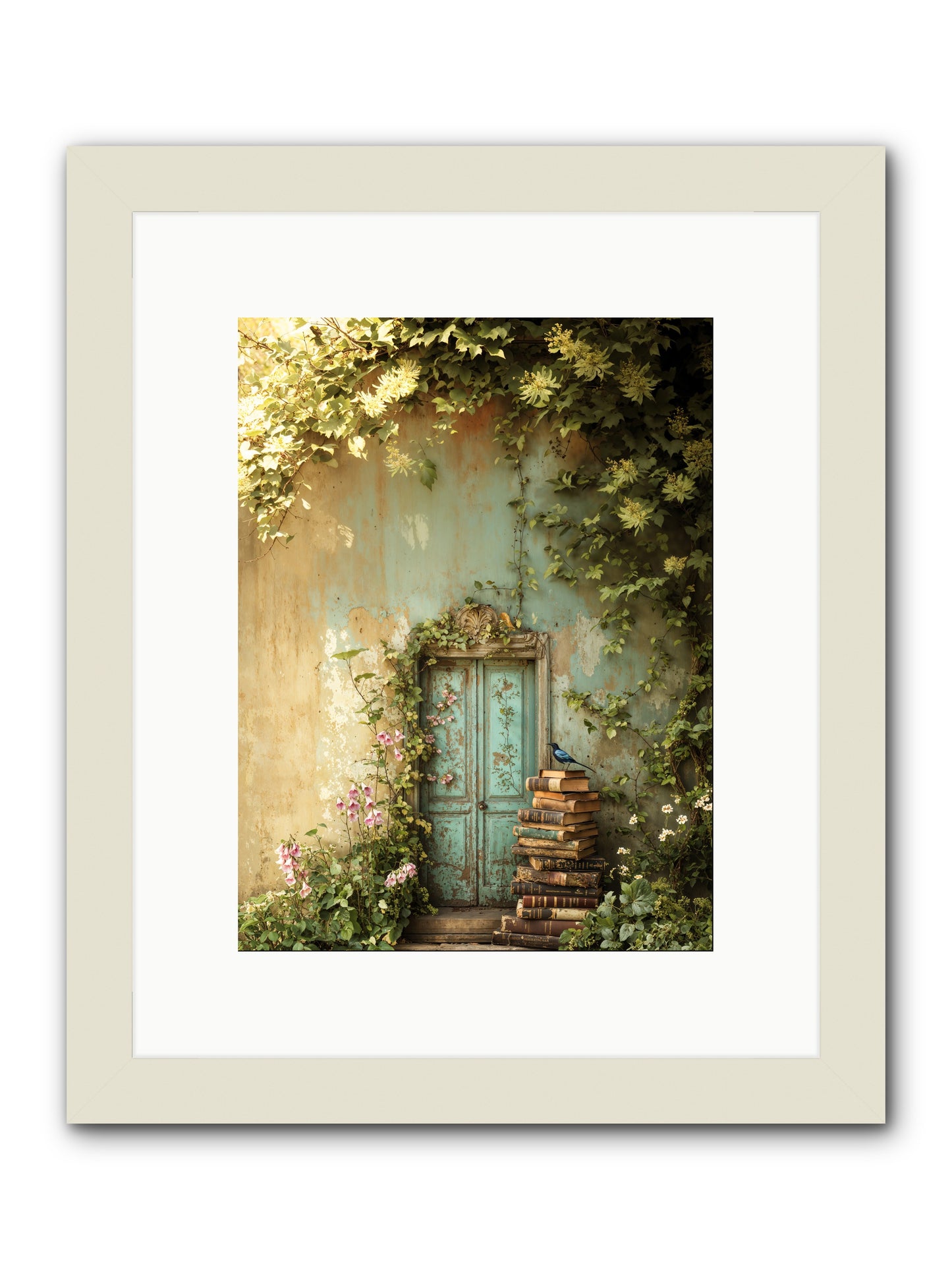 Forgotten Folios -- Framed Print - White 9x12