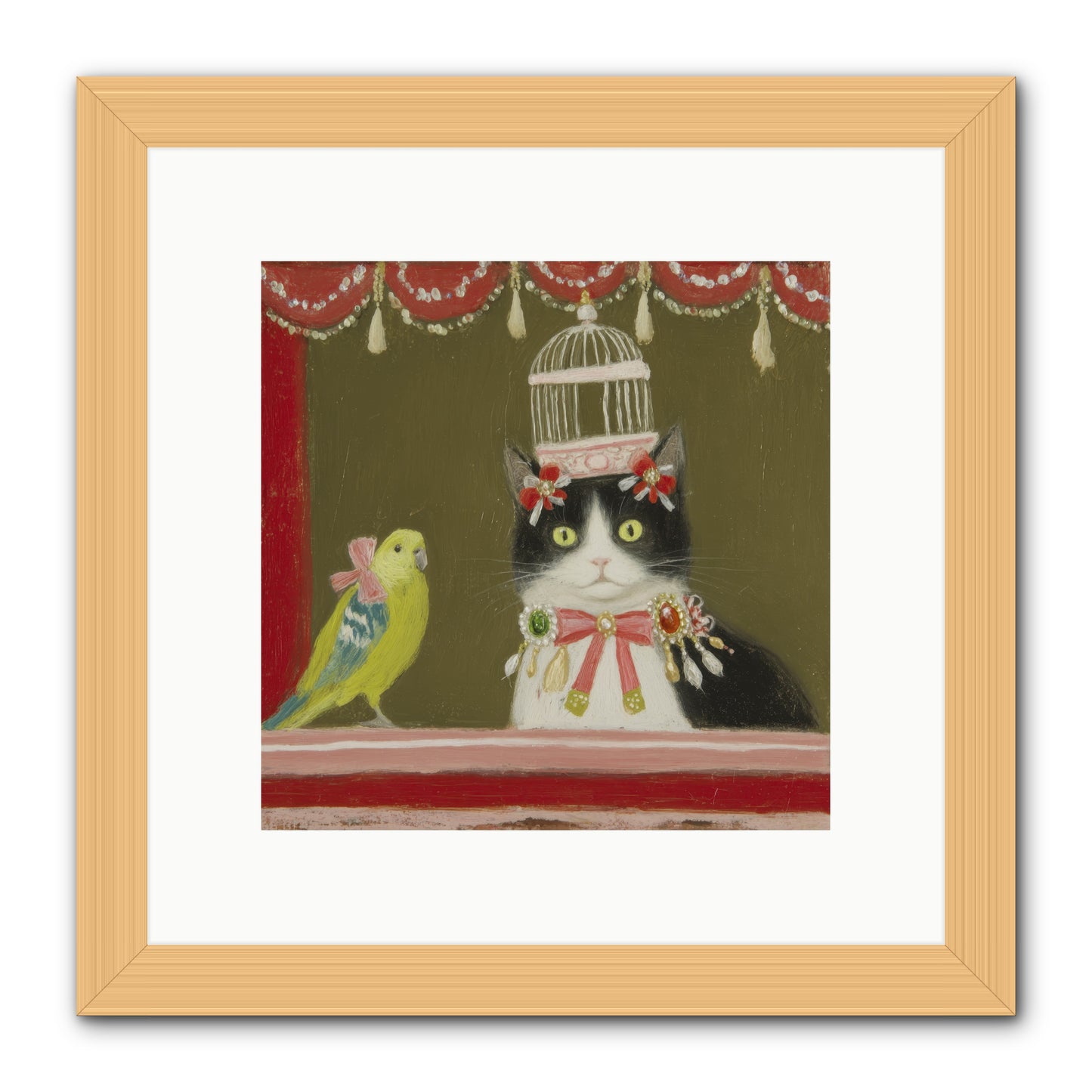 Forgotten Garden Tales -- Framed Print - Natural 10x10