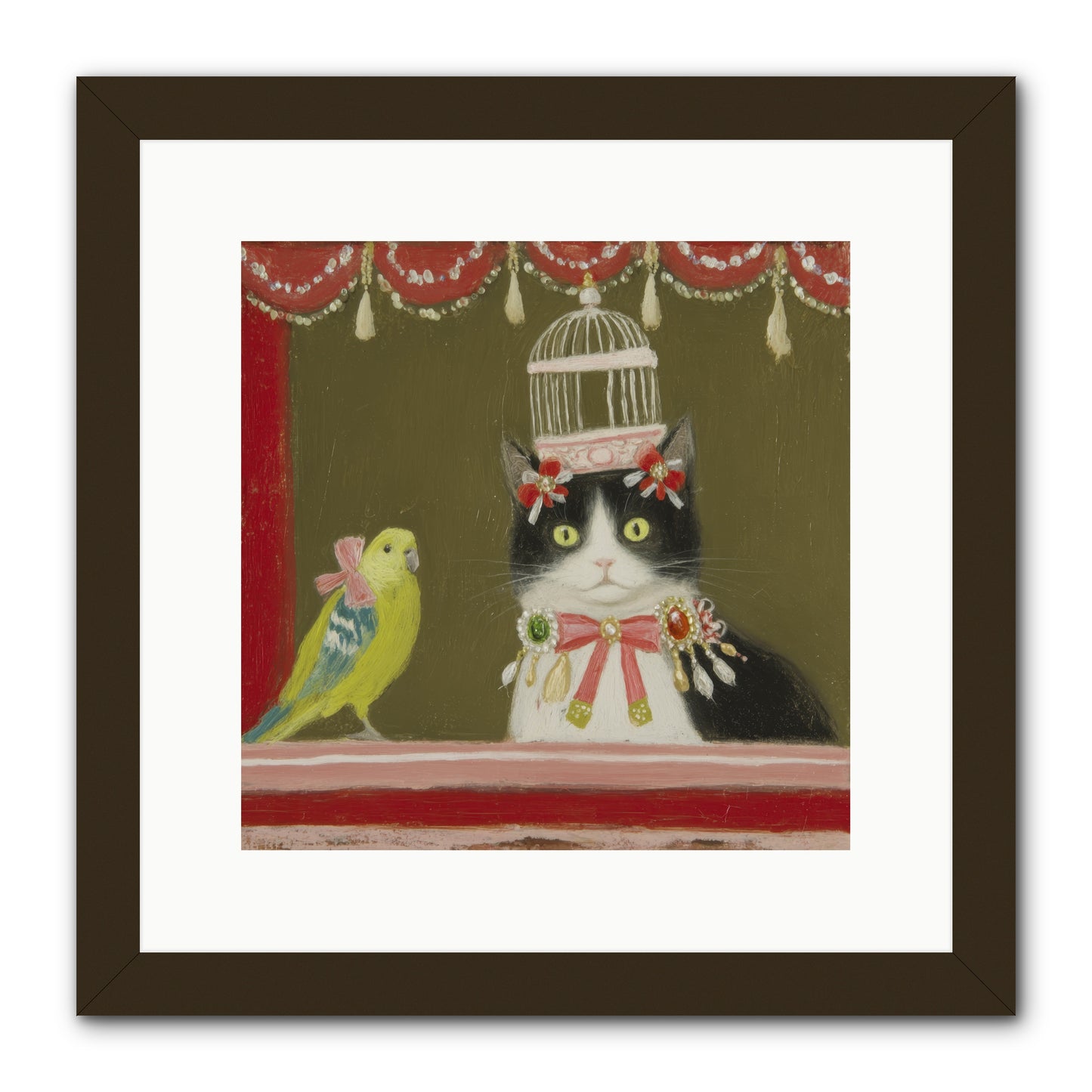 Forgotten Garden Tales -- Framed Print - Black 12x12