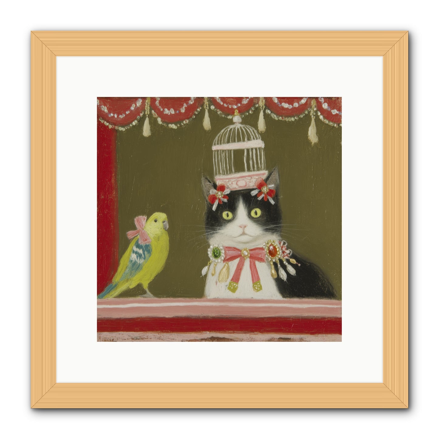 Forgotten Garden Tales -- Framed Print - Natural 12x12