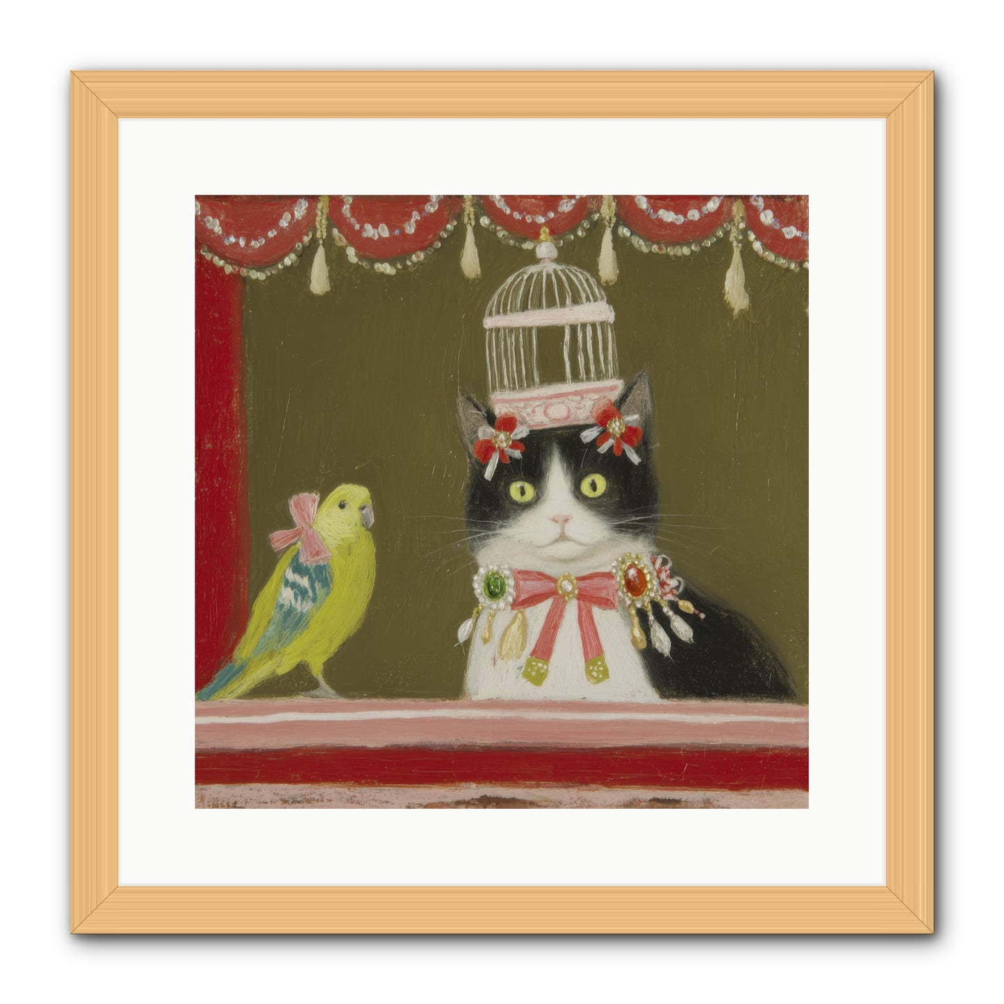 Forgotten Garden Tales -- Framed Print - Natural 16x16