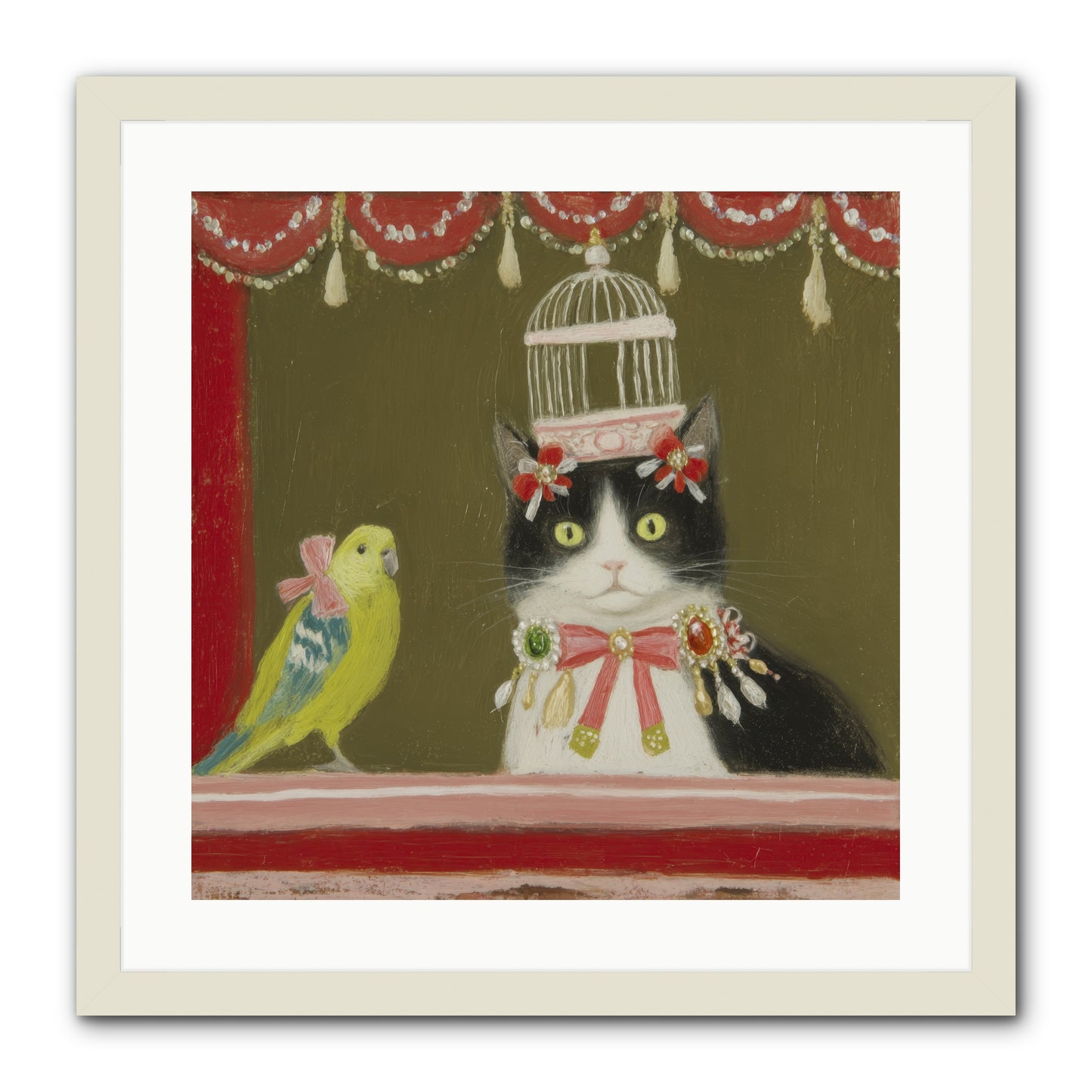 Forgotten Garden Tales -- Framed Print - White 20x20