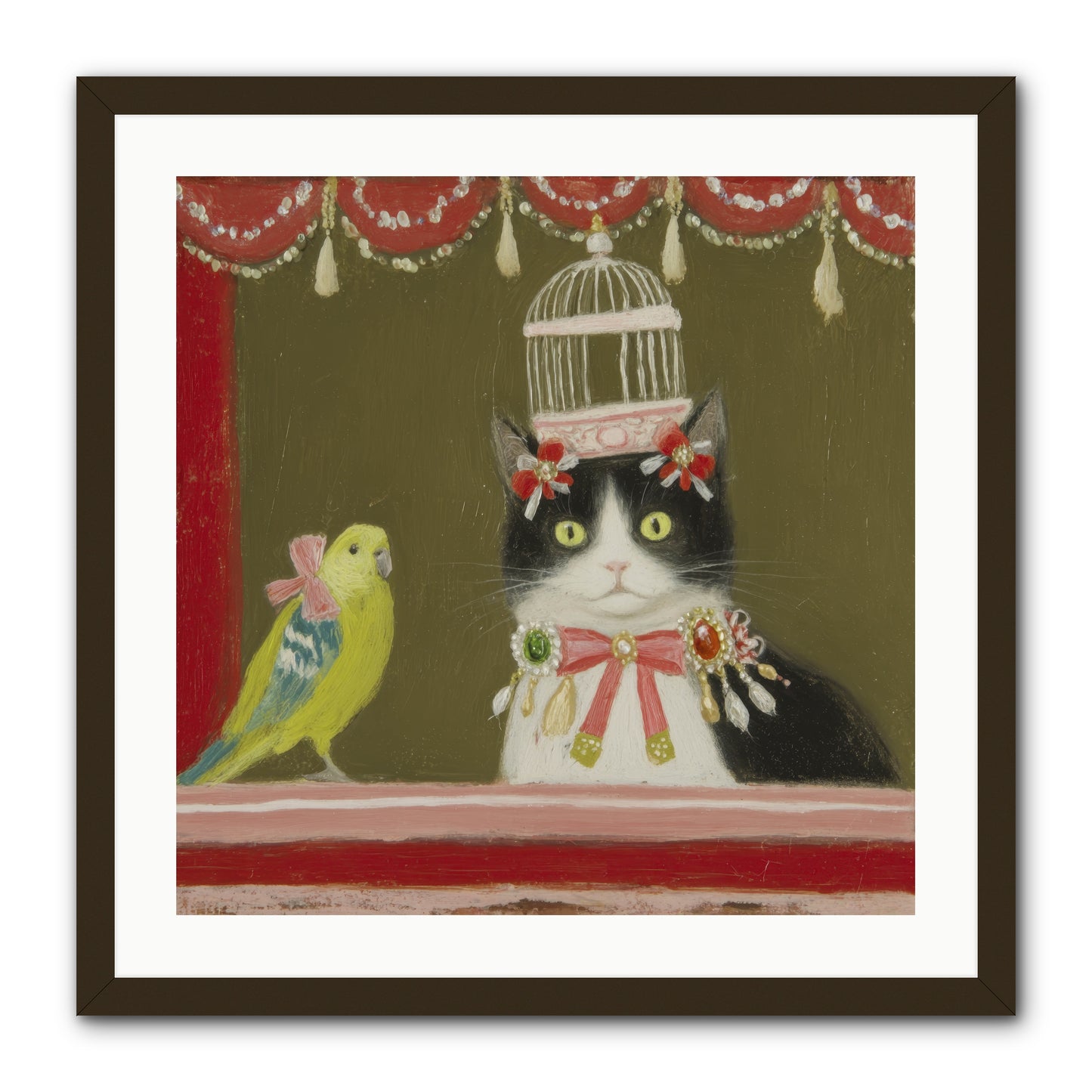 Forgotten Garden Tales -- Framed Print - Black 24x24