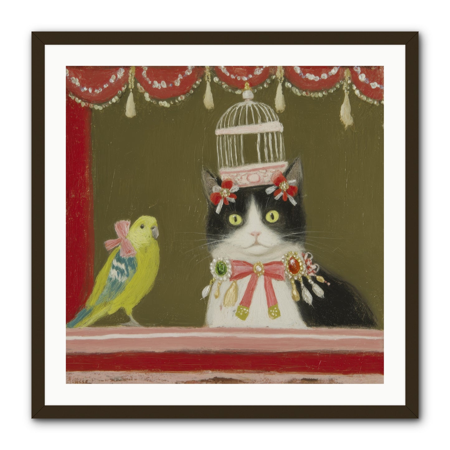 Forgotten Garden Tales -- Framed Print - Black 30x30