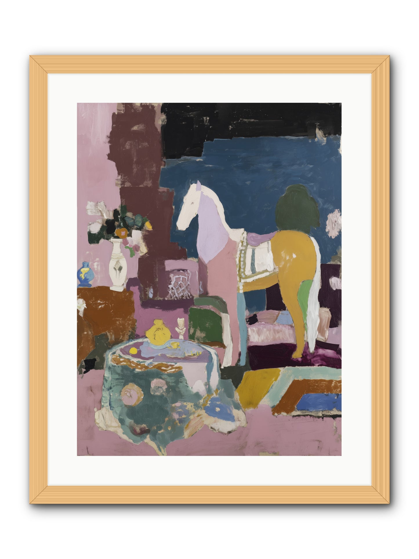 Forgotten Library -- Framed Print - Natural 18x24