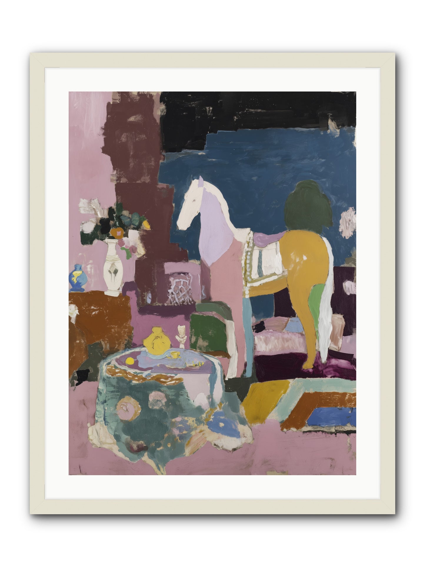 Forgotten Library -- Framed Print - White 24x32
