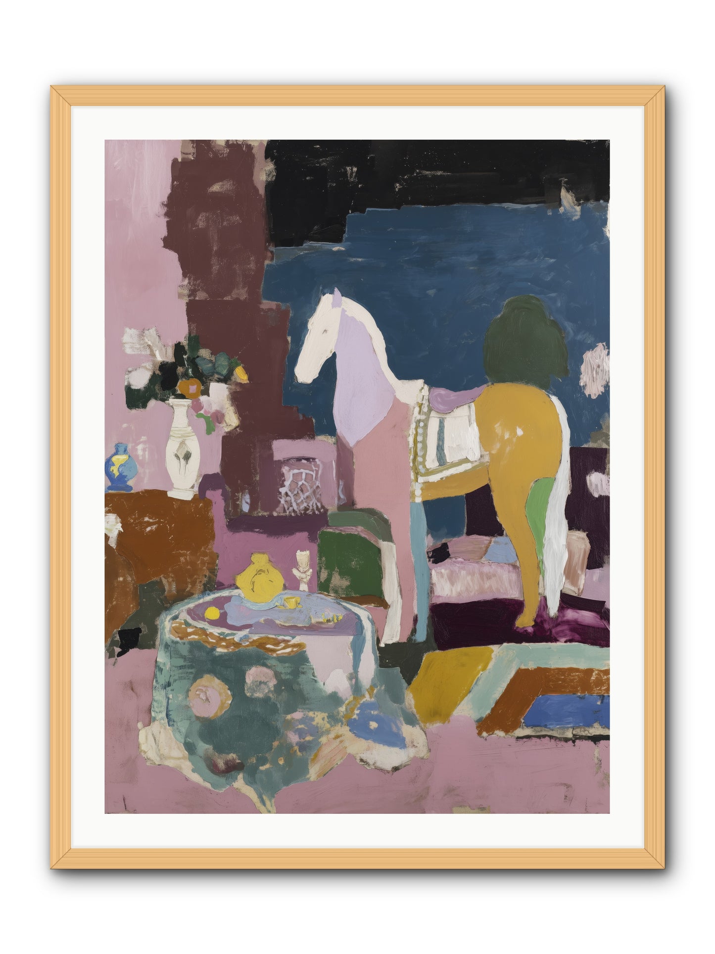 Forgotten Library -- Framed Print - Natural 30x40