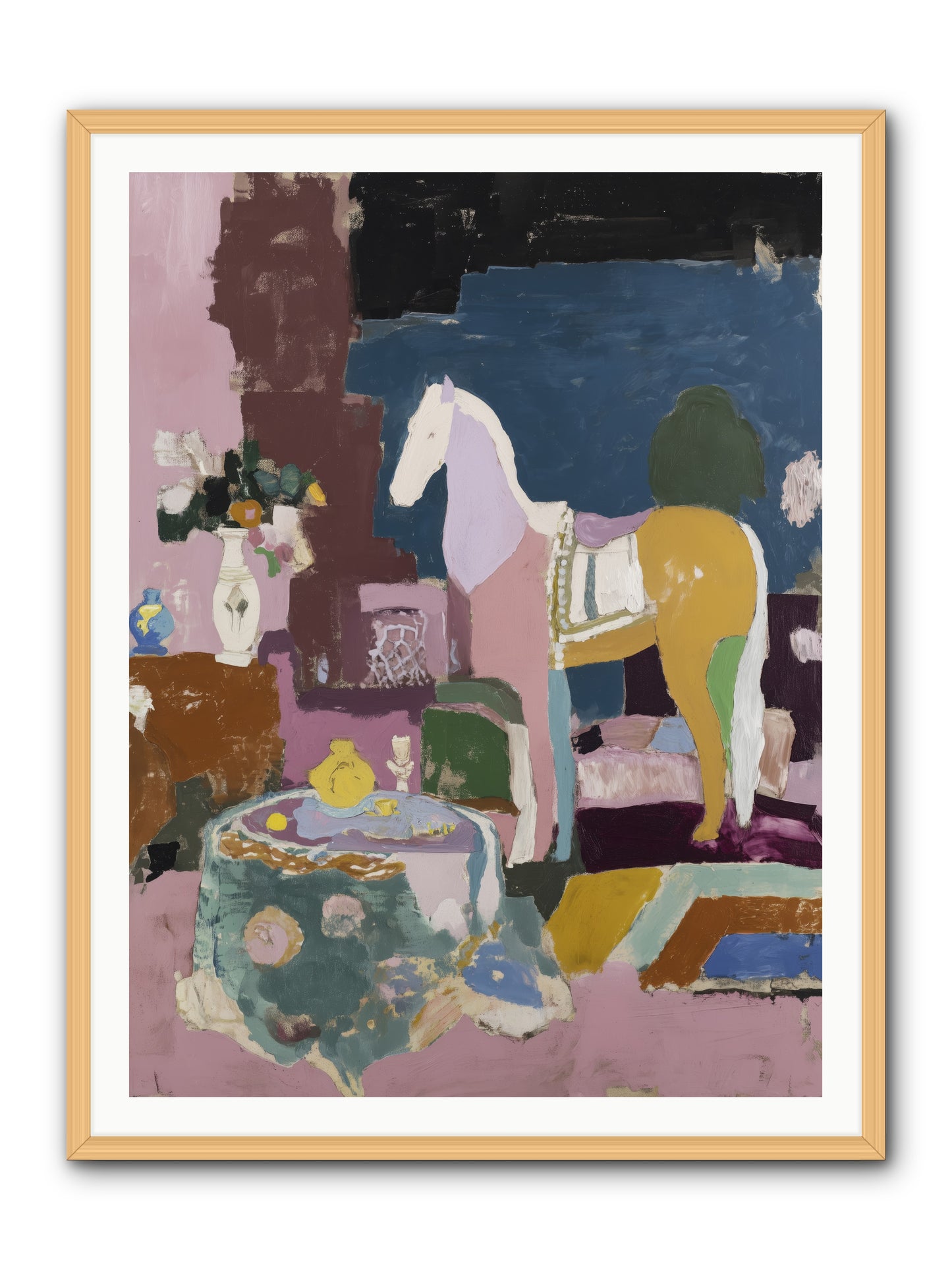 Forgotten Library -- Framed Print - Natural 36x48