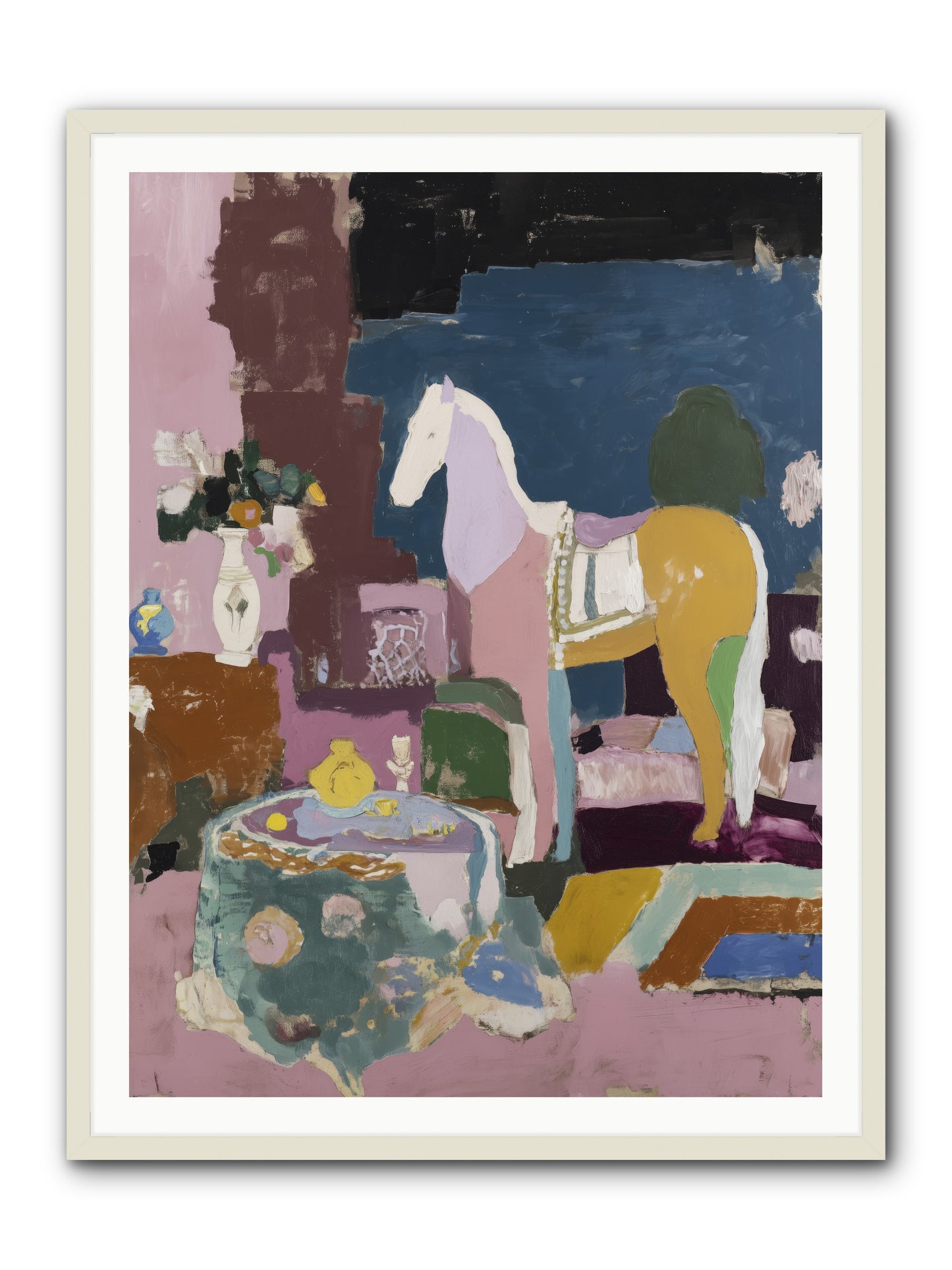Forgotten Library -- Framed Print - White 36x48