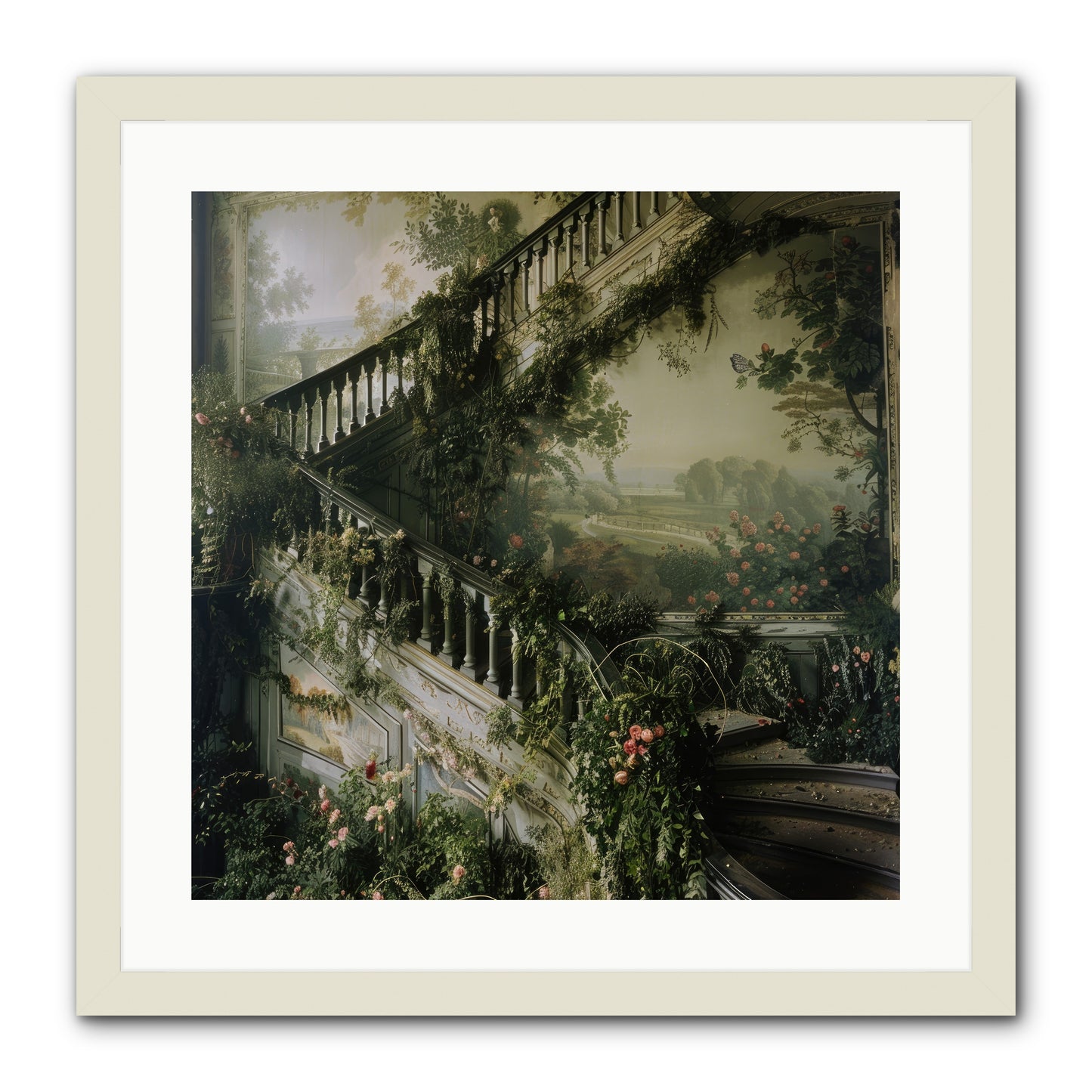 Forgotten Wonderland No. 1 -- Framed Print - White 20x20