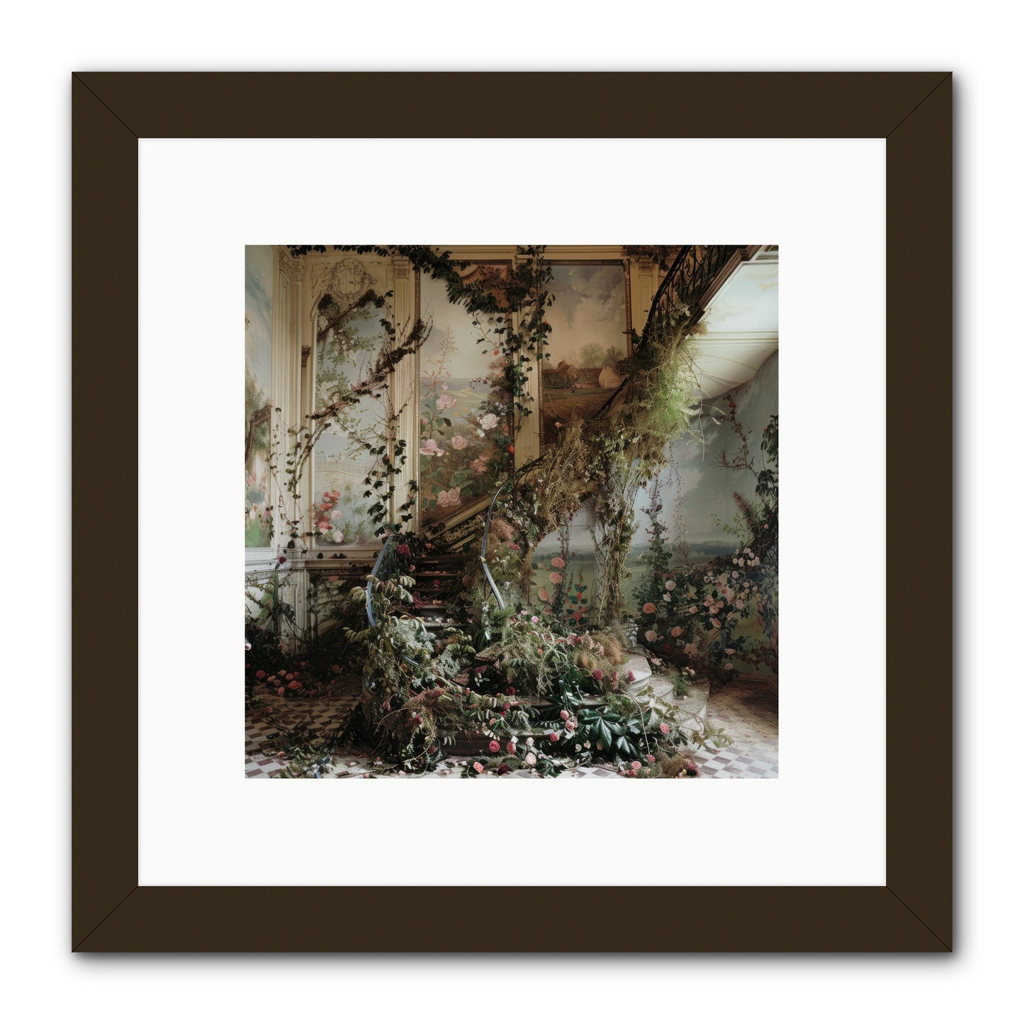 Forgotten Wonderland No. 3 -- Framed Print - Black 10x10