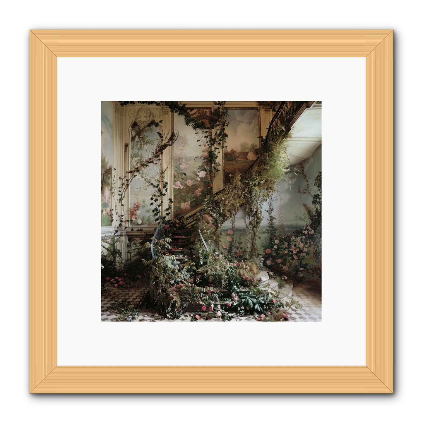 Forgotten Wonderland No. 3 -- Framed Print - Natural 10x10