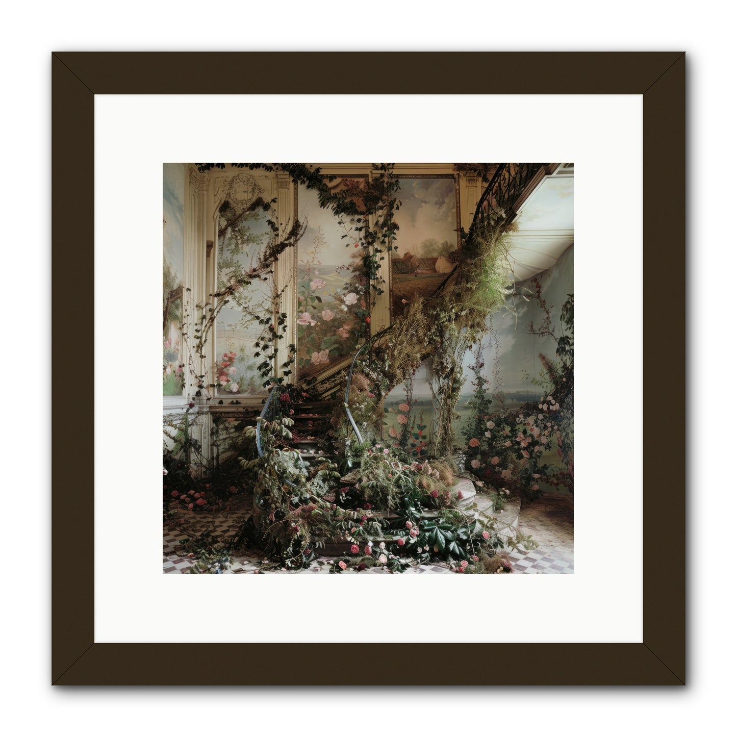 Forgotten Wonderland No. 3 -- Framed Print - Black 12x12