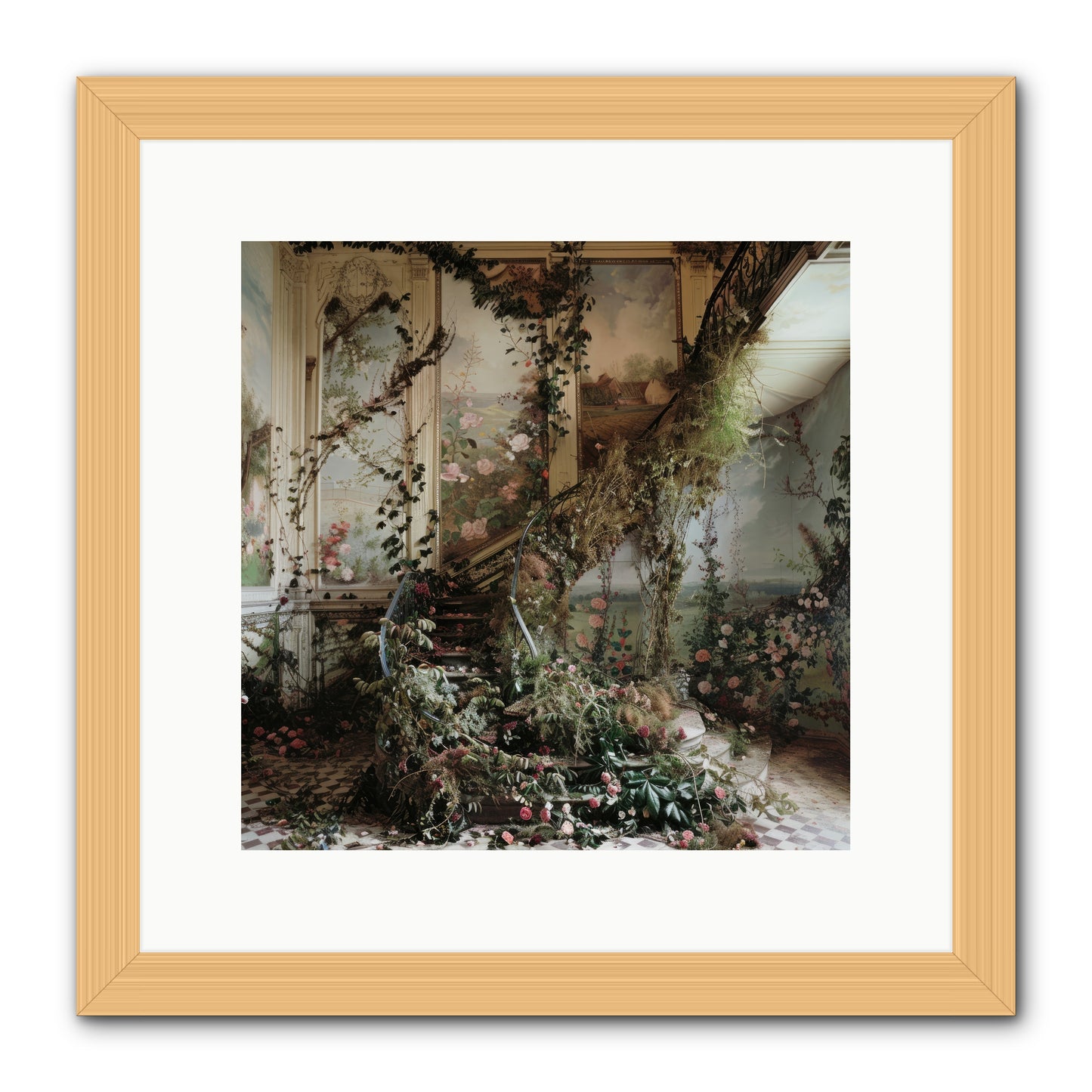 Forgotten Wonderland No. 3 -- Framed Print - Natural 12x12