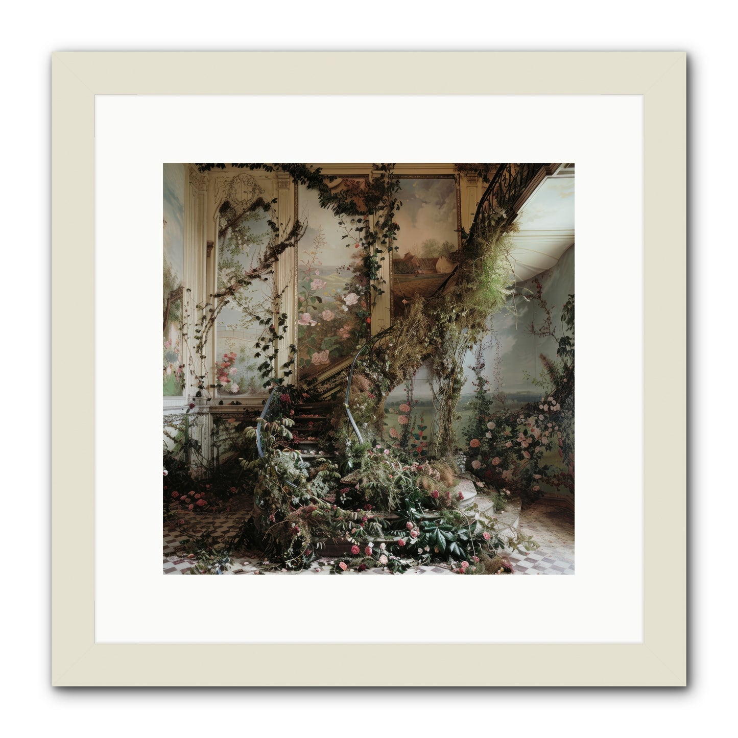 Forgotten Wonderland No. 3 -- Framed Print - White 12x12