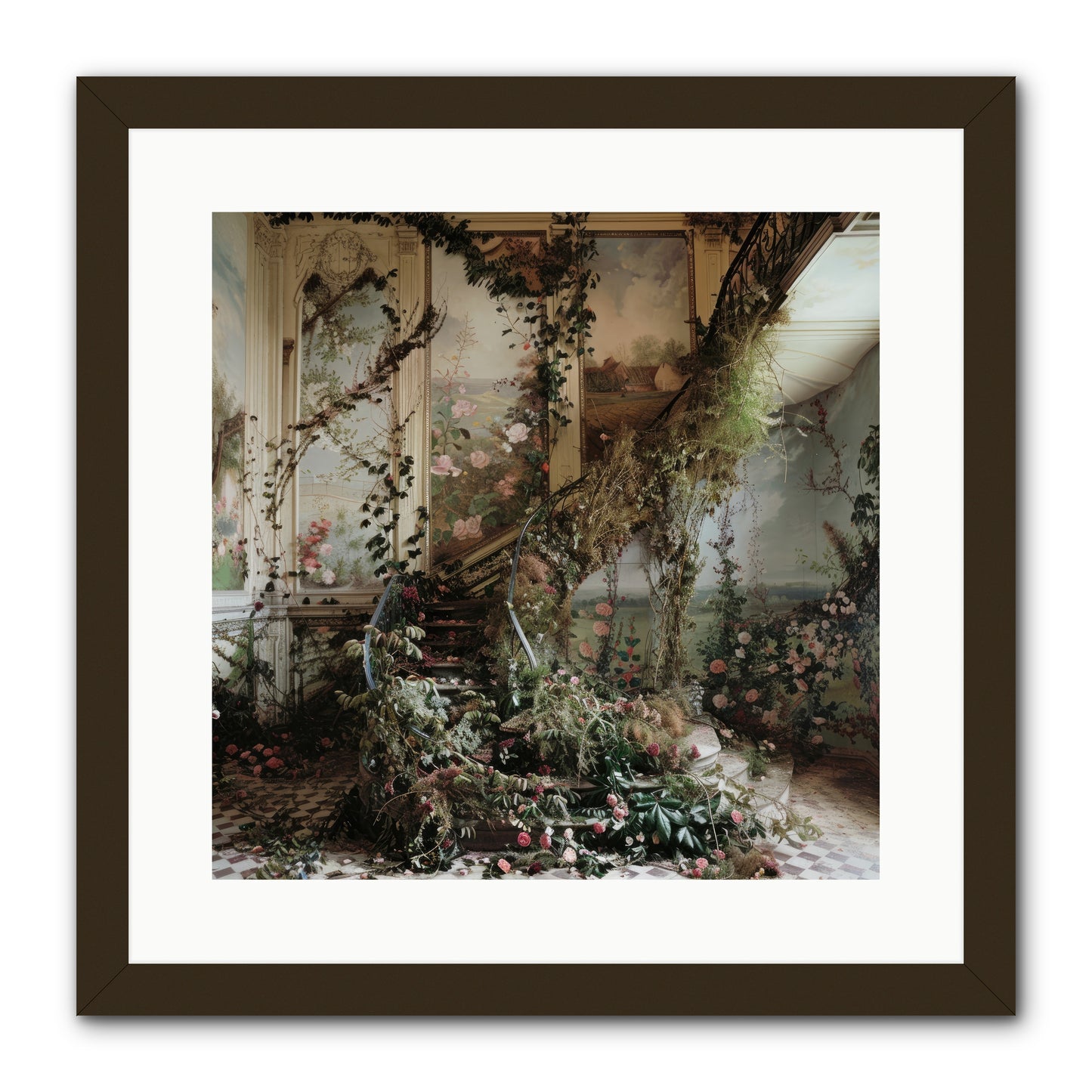 Forgotten Wonderland No. 3 -- Framed Print - Black 16x16