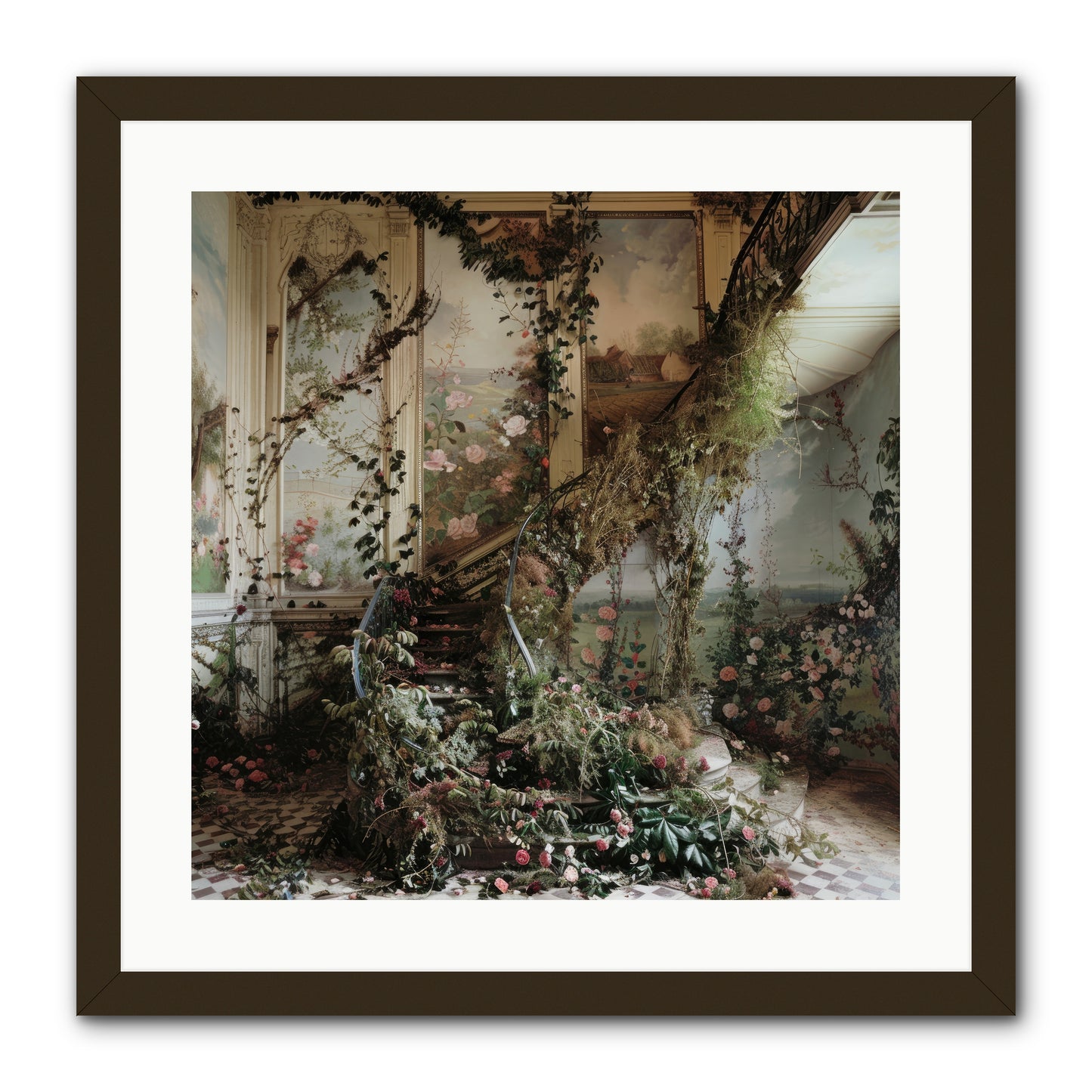 Forgotten Wonderland No. 3 -- Framed Print - Black 20x20