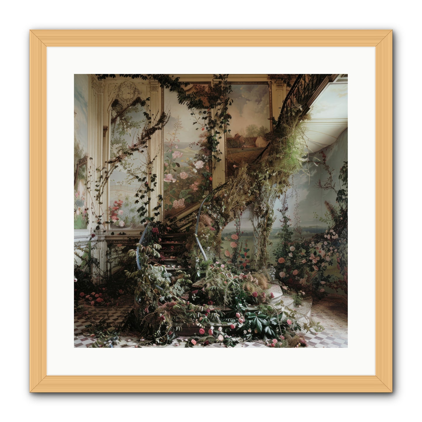 Forgotten Wonderland No. 3 -- Framed Print - Natural 20x20