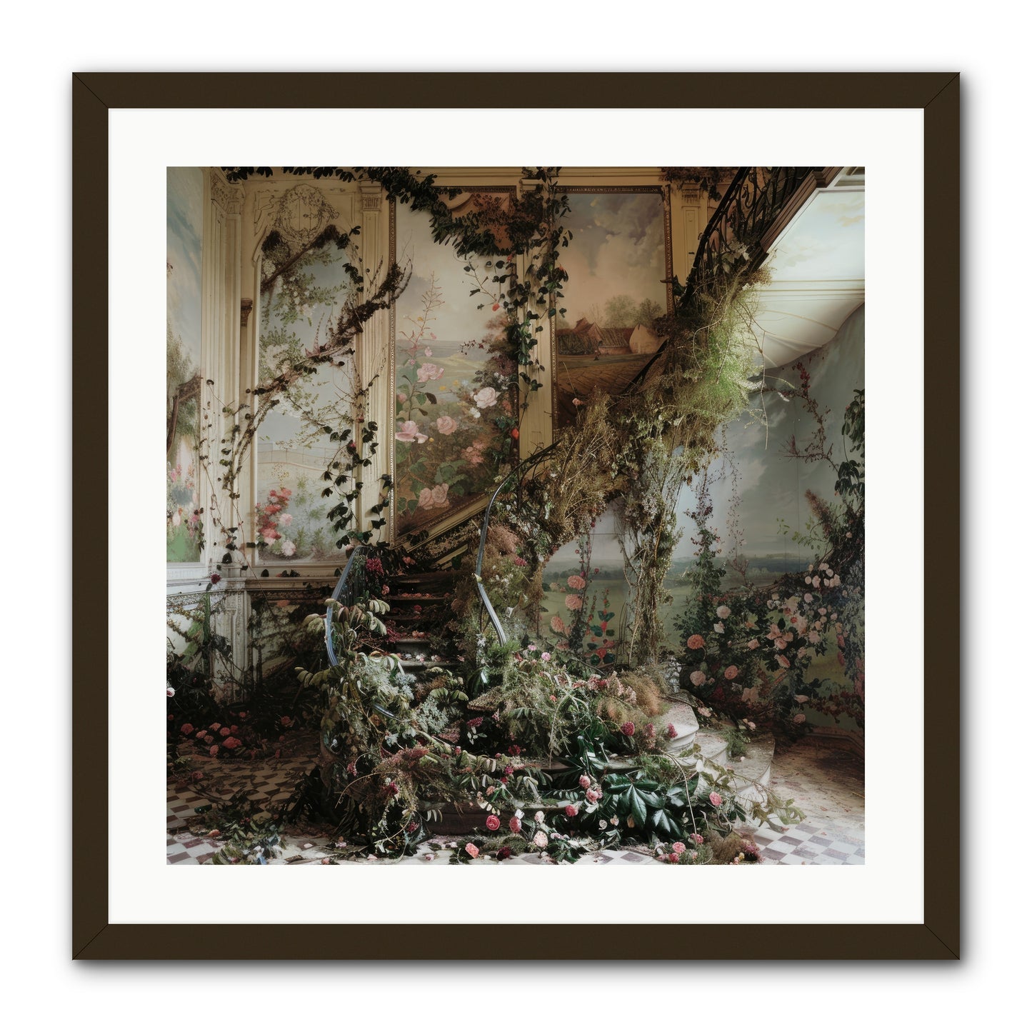 Forgotten Wonderland No. 3 -- Framed Print - Black 24x24