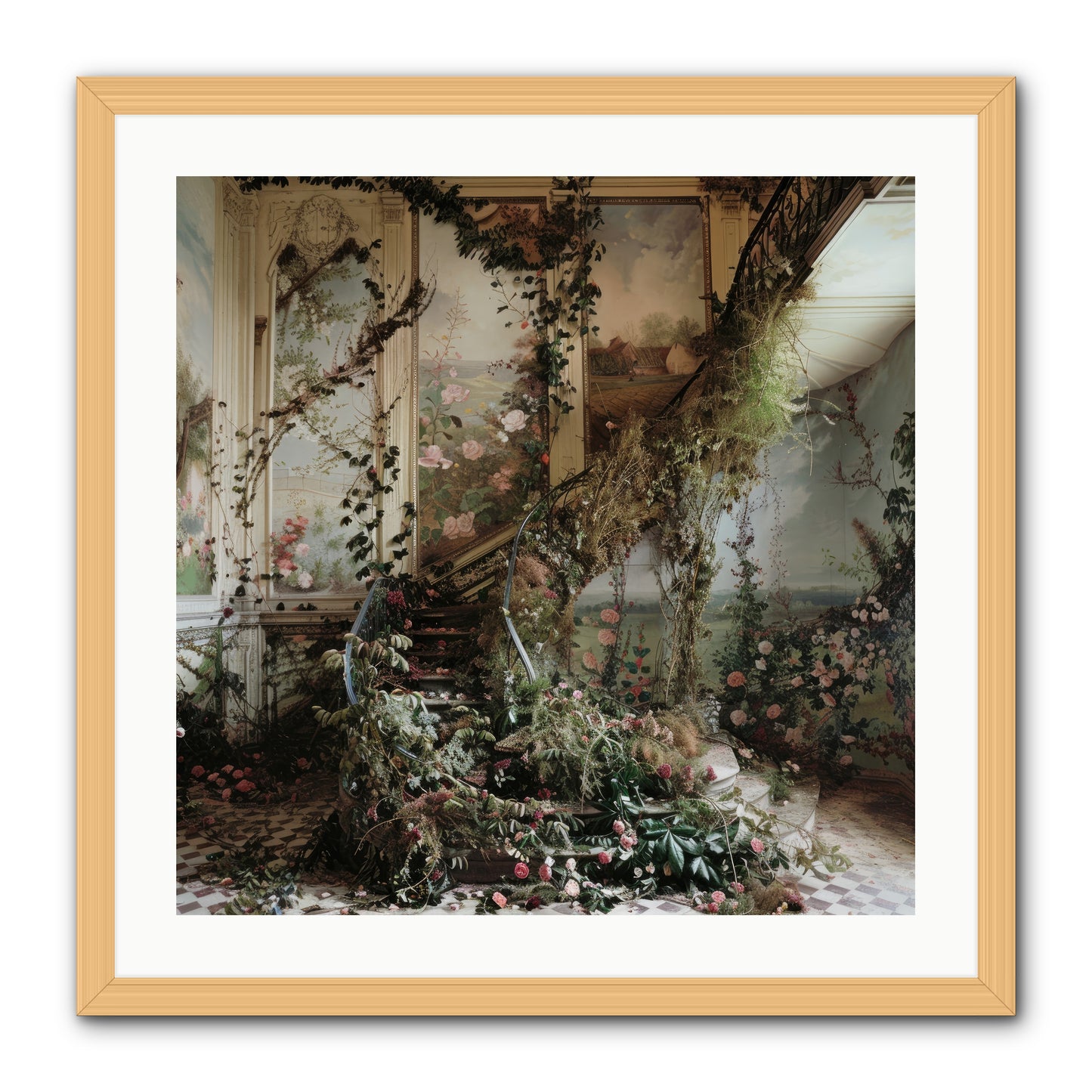 Forgotten Wonderland No. 3 -- Framed Print - Natural 24x24